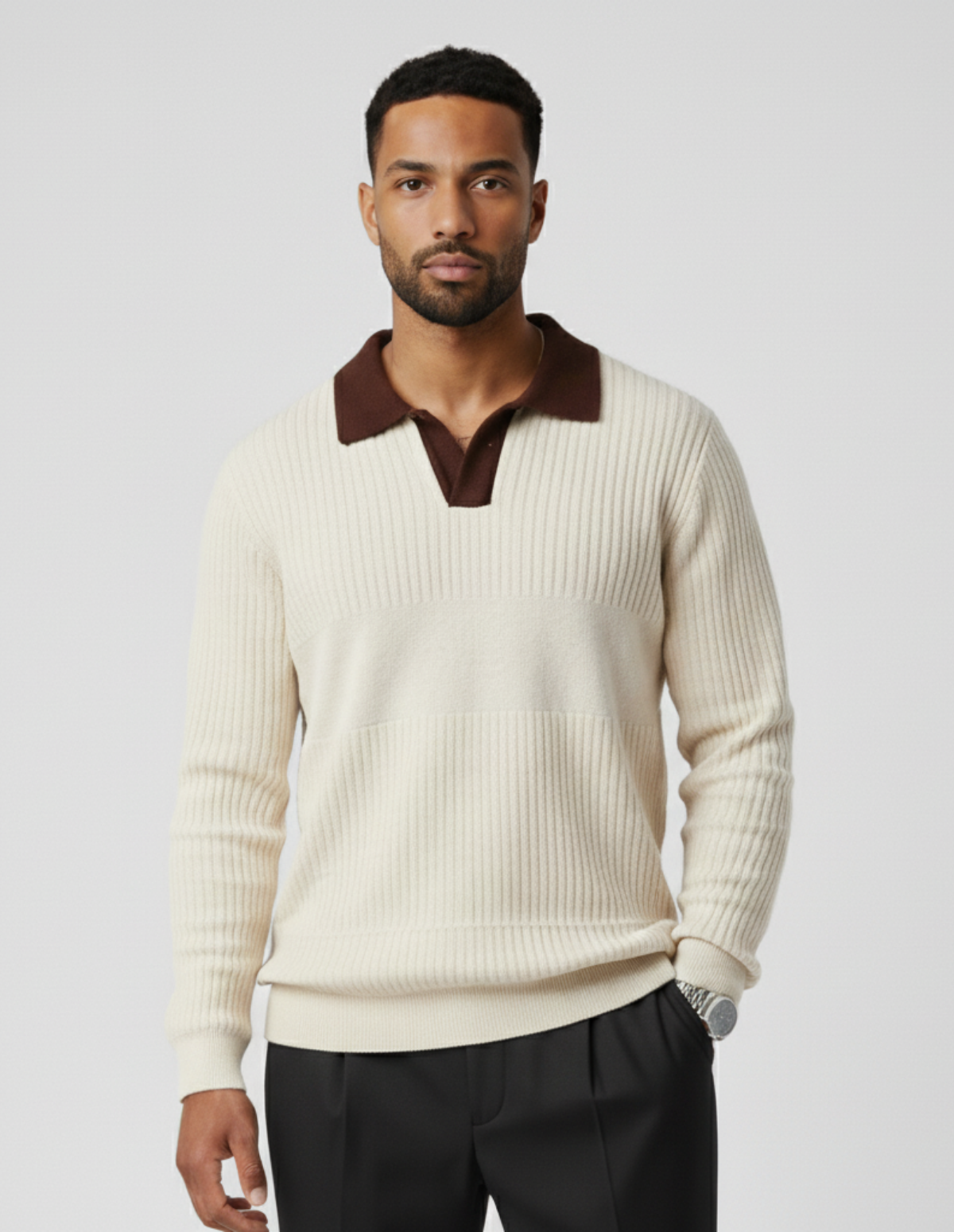Jamies Block Polo Sweater