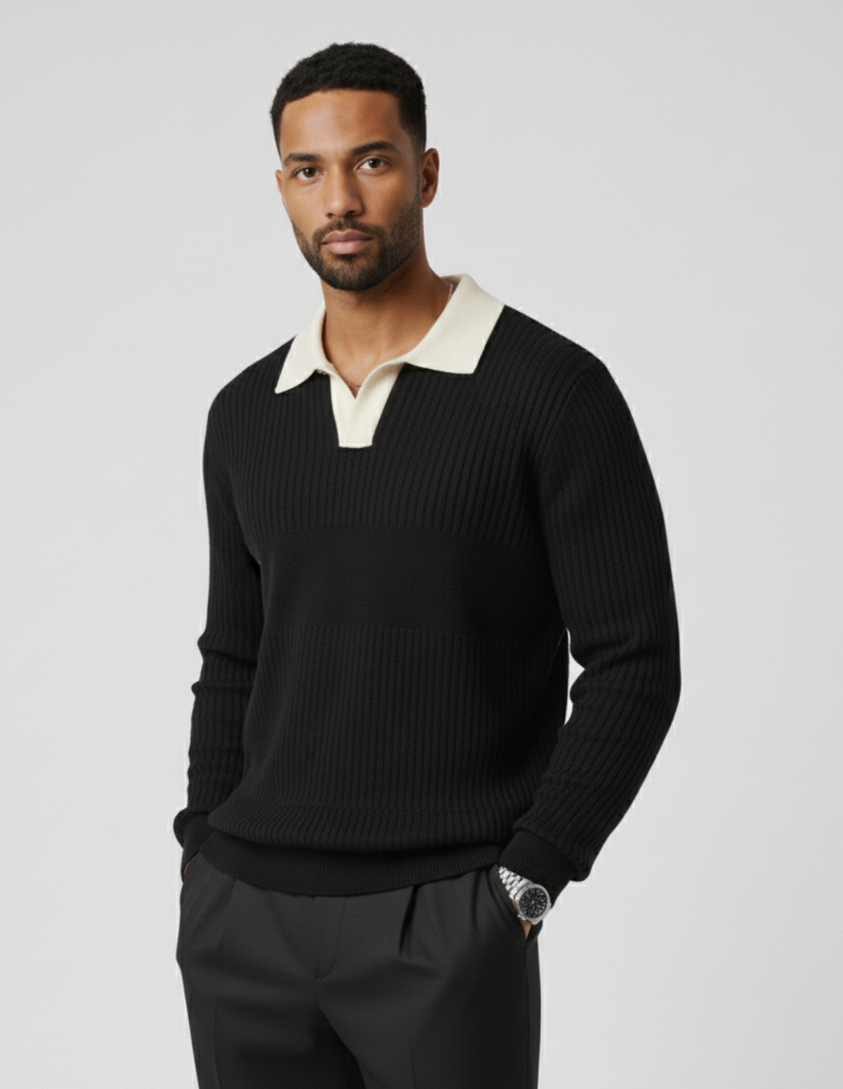 Jamies Block Polo Sweater