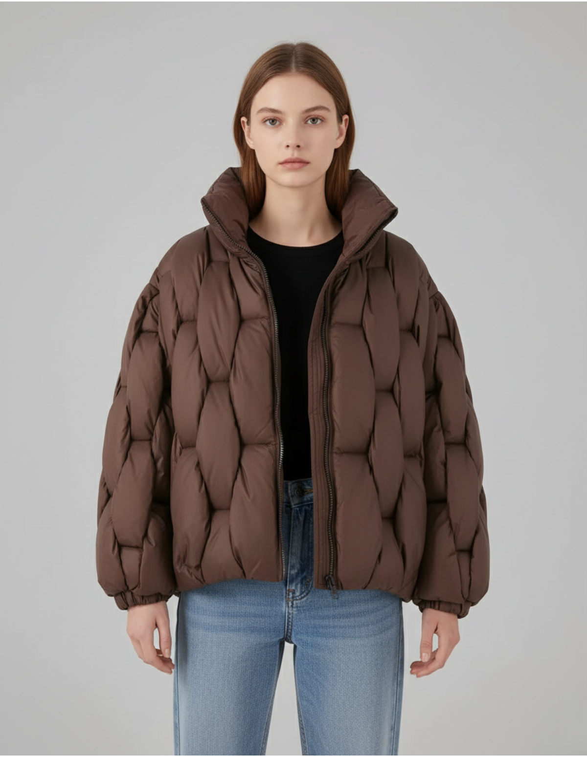 Aria Quilted Argyle Bomber