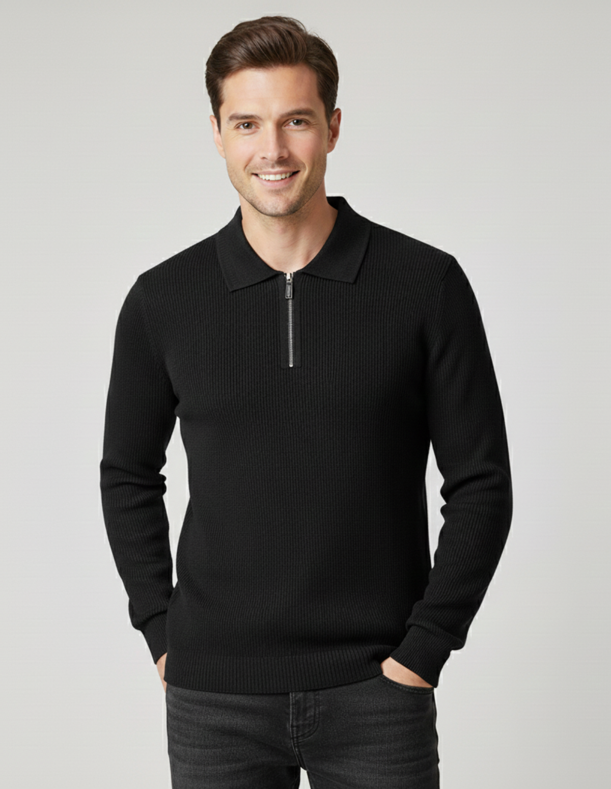 The Ellison Half-Zip Knit Sweater