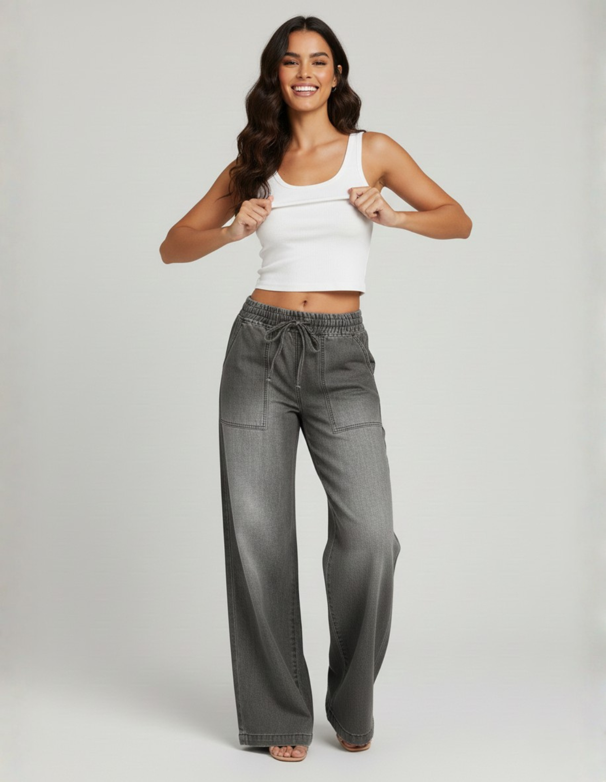 The Drawstring Denim Trousers