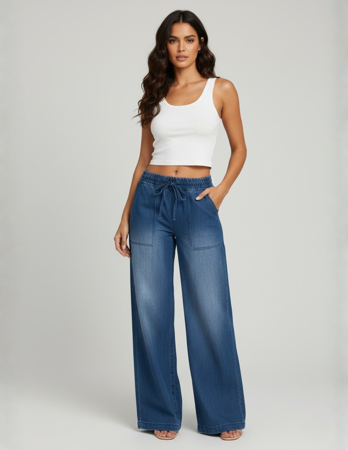 The Drawstring Denim Trousers