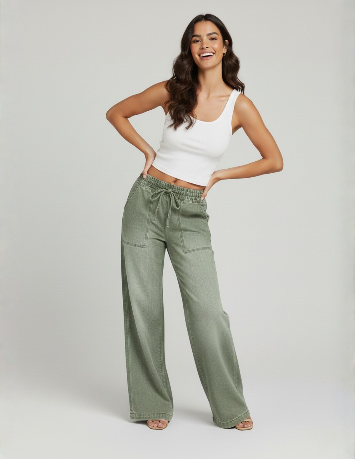 The Drawstring Denim Trousers