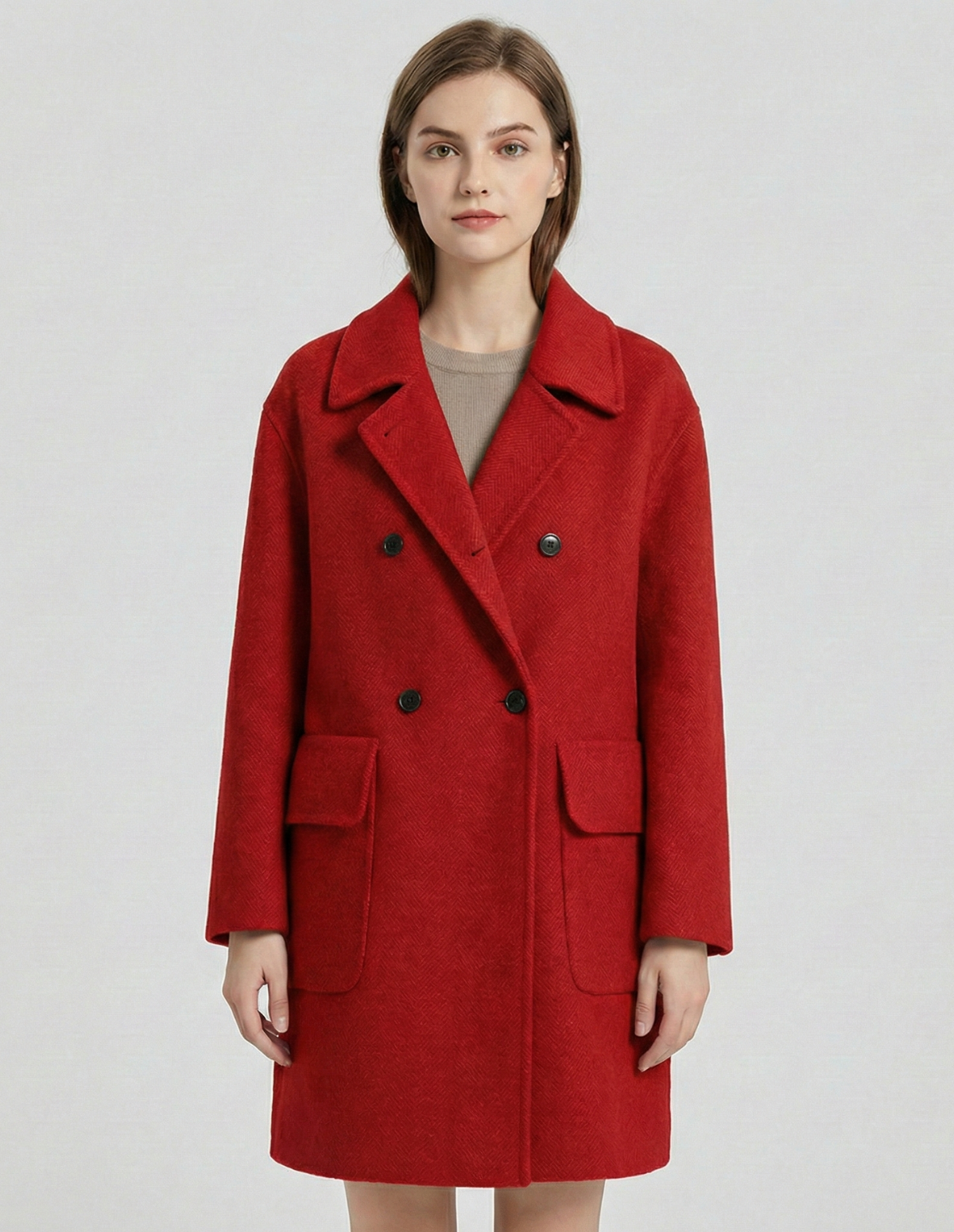 The Calais Mid-Length Wool Coat