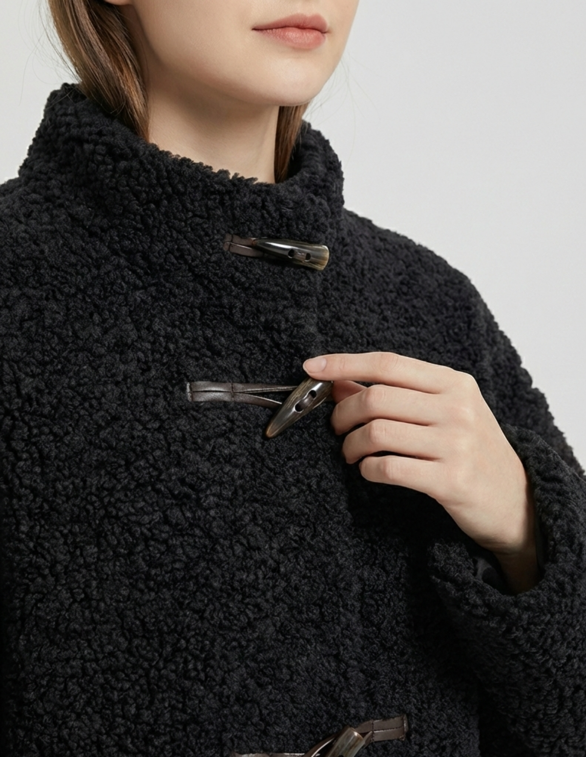 The Selene Stand-Collar Wool Jacket