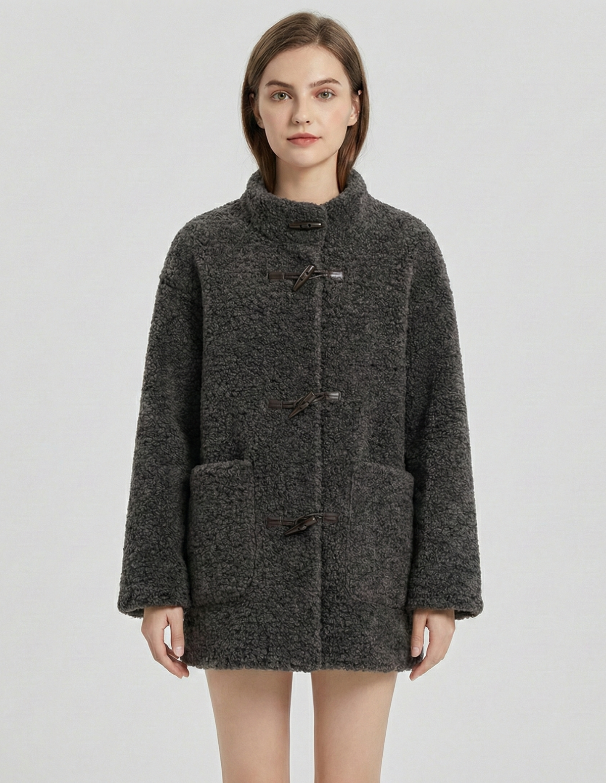 The Selene Stand-Collar Wool Jacket