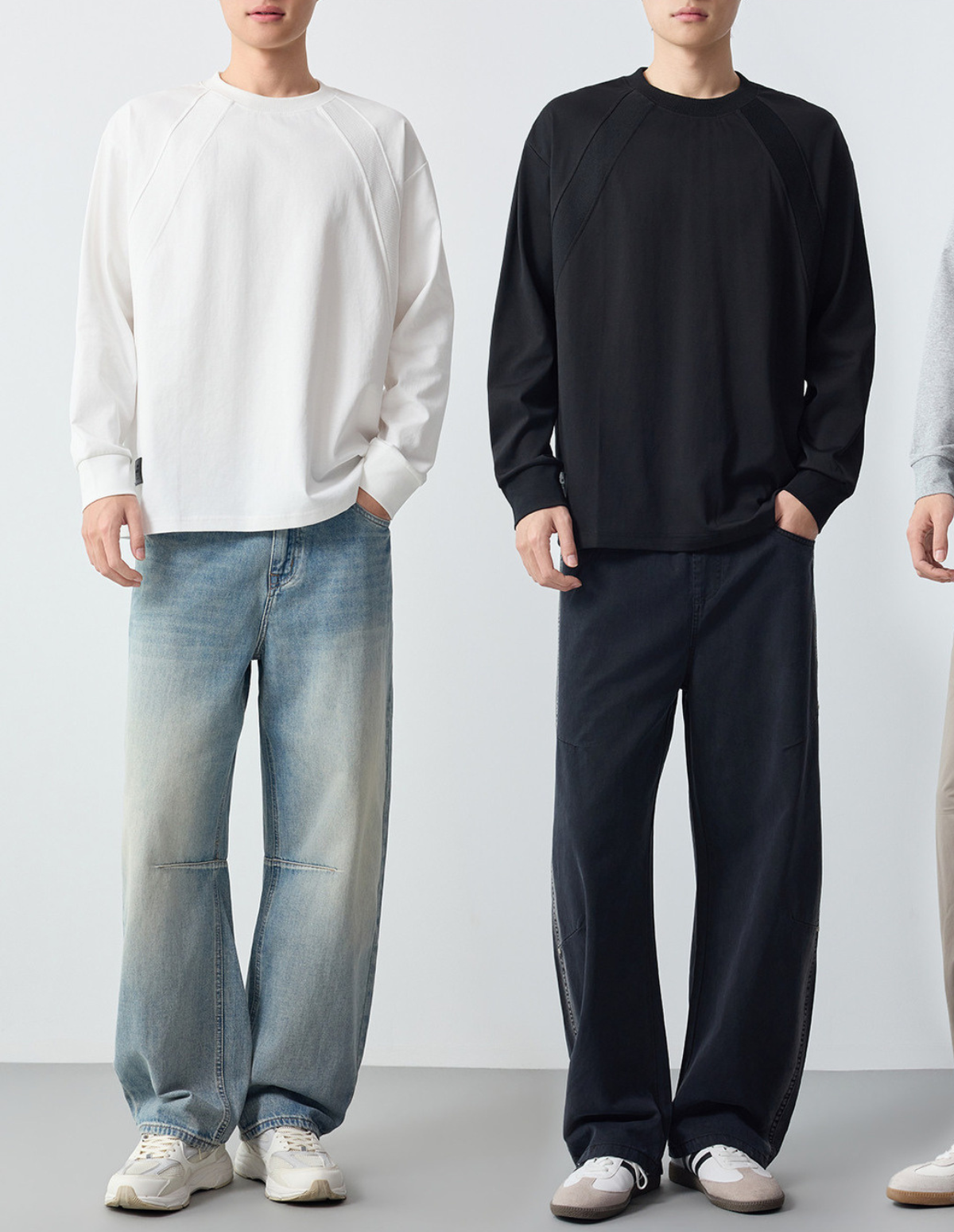 Elvian Ribbed Patchwork Long-Sleeve