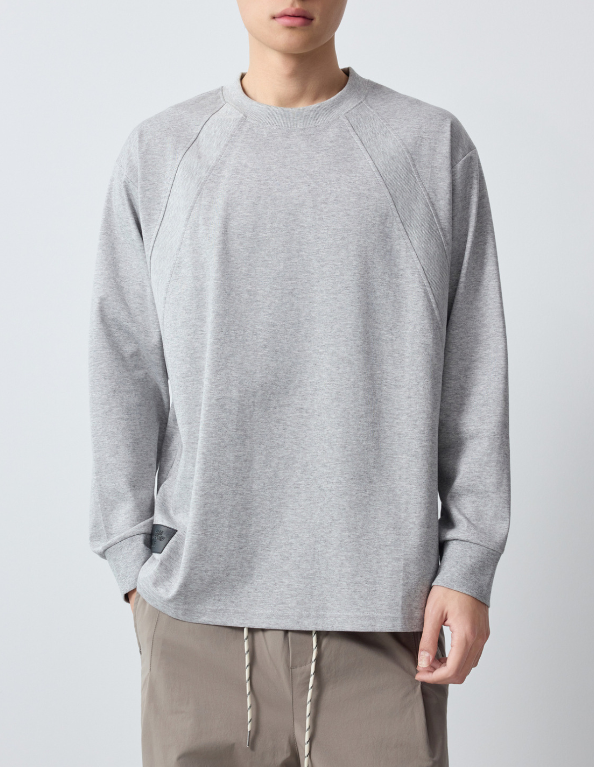 Elvian Ribbed Patchwork Long-Sleeve