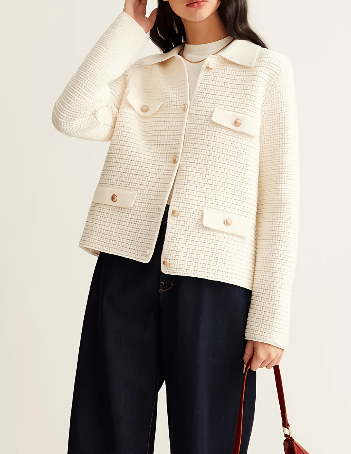 The Metal Button Knit Cardigan