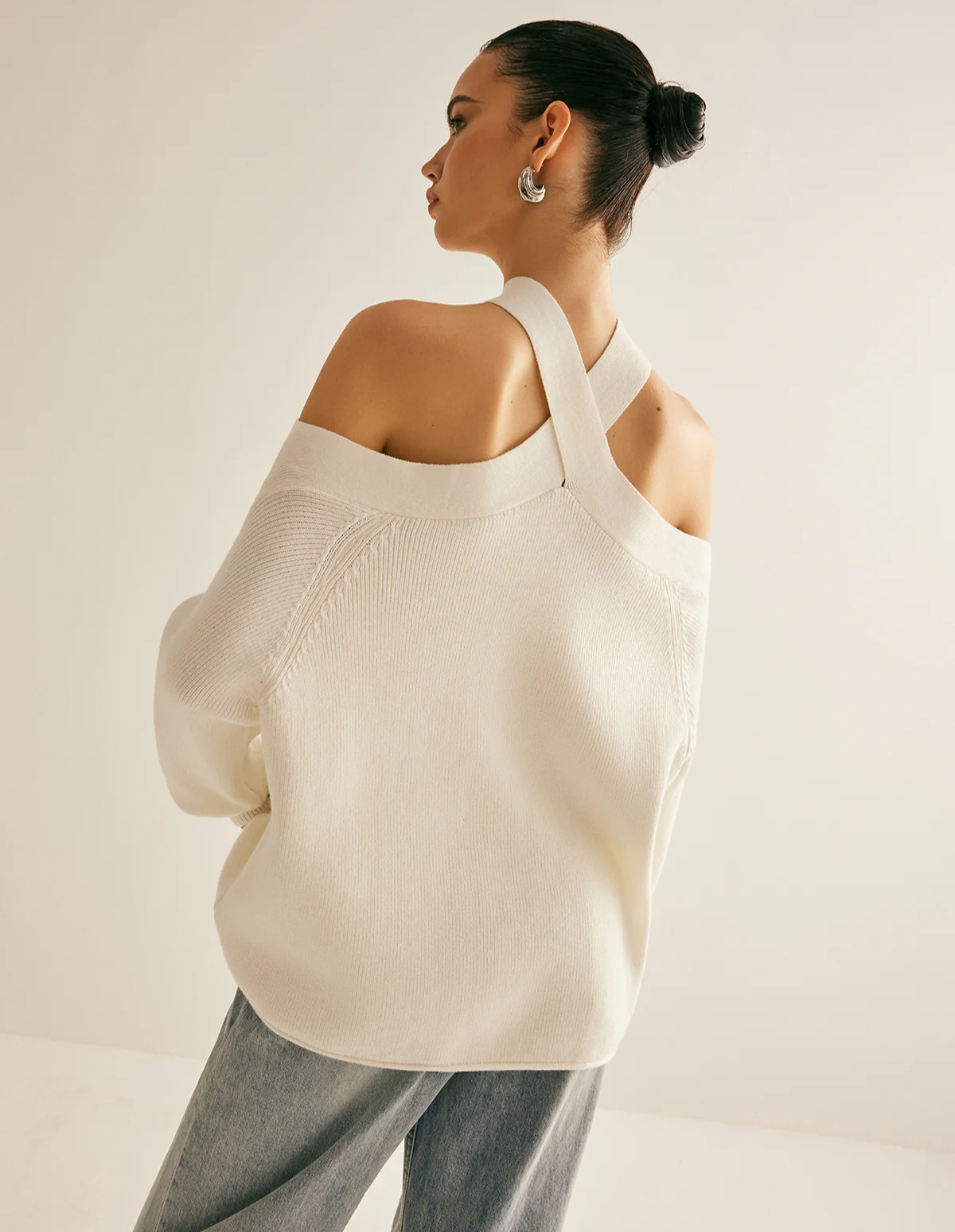 Cross-Over Collar Sweater