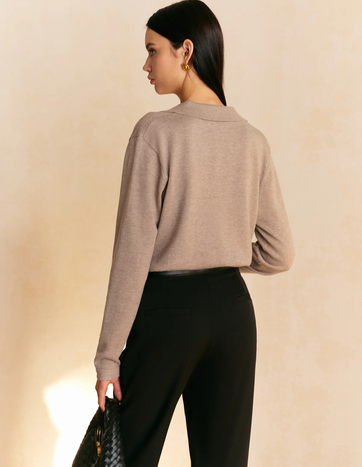 Véronne V-Lapel Knit Sweater