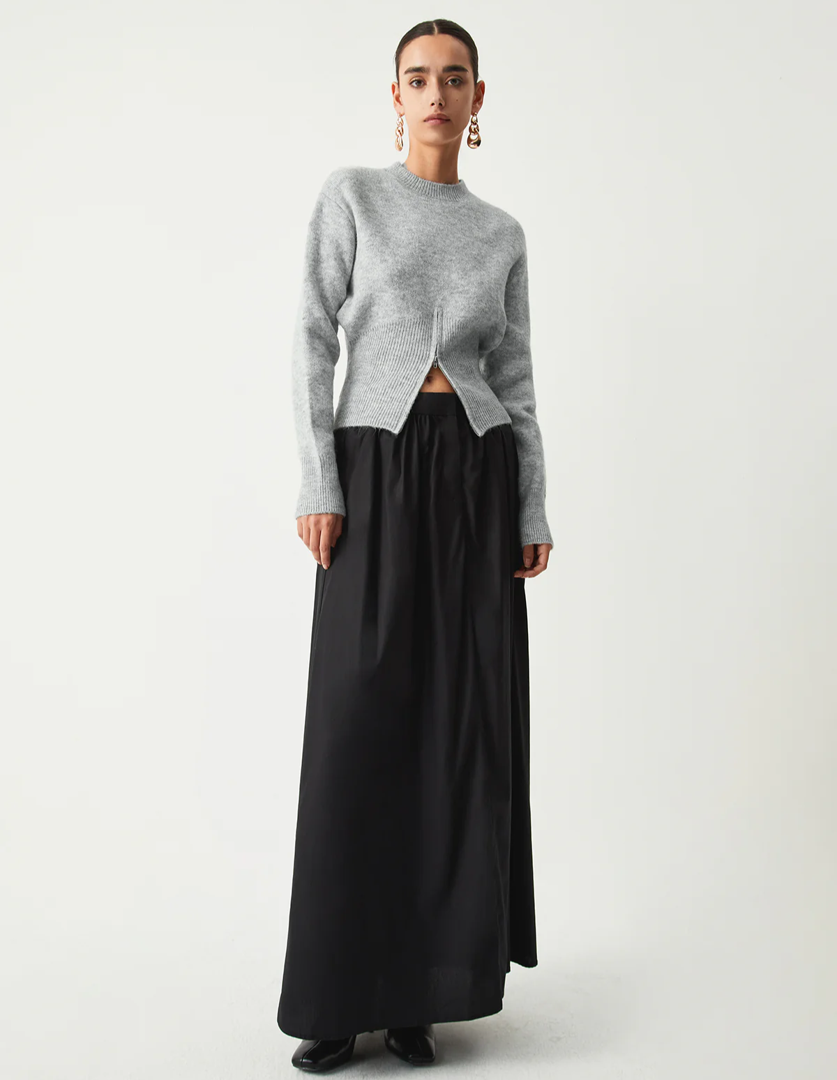 Half Zip Fuzzy Sweater