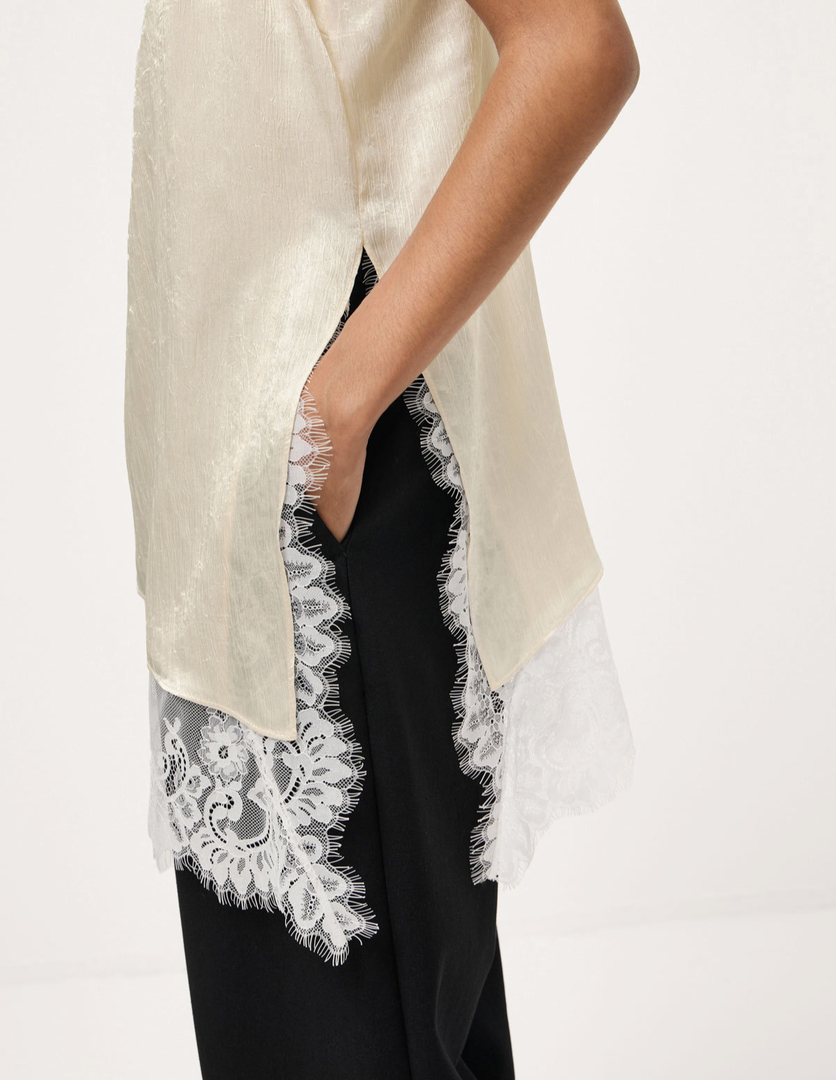 The Asymmetrical Lace Camisole Top