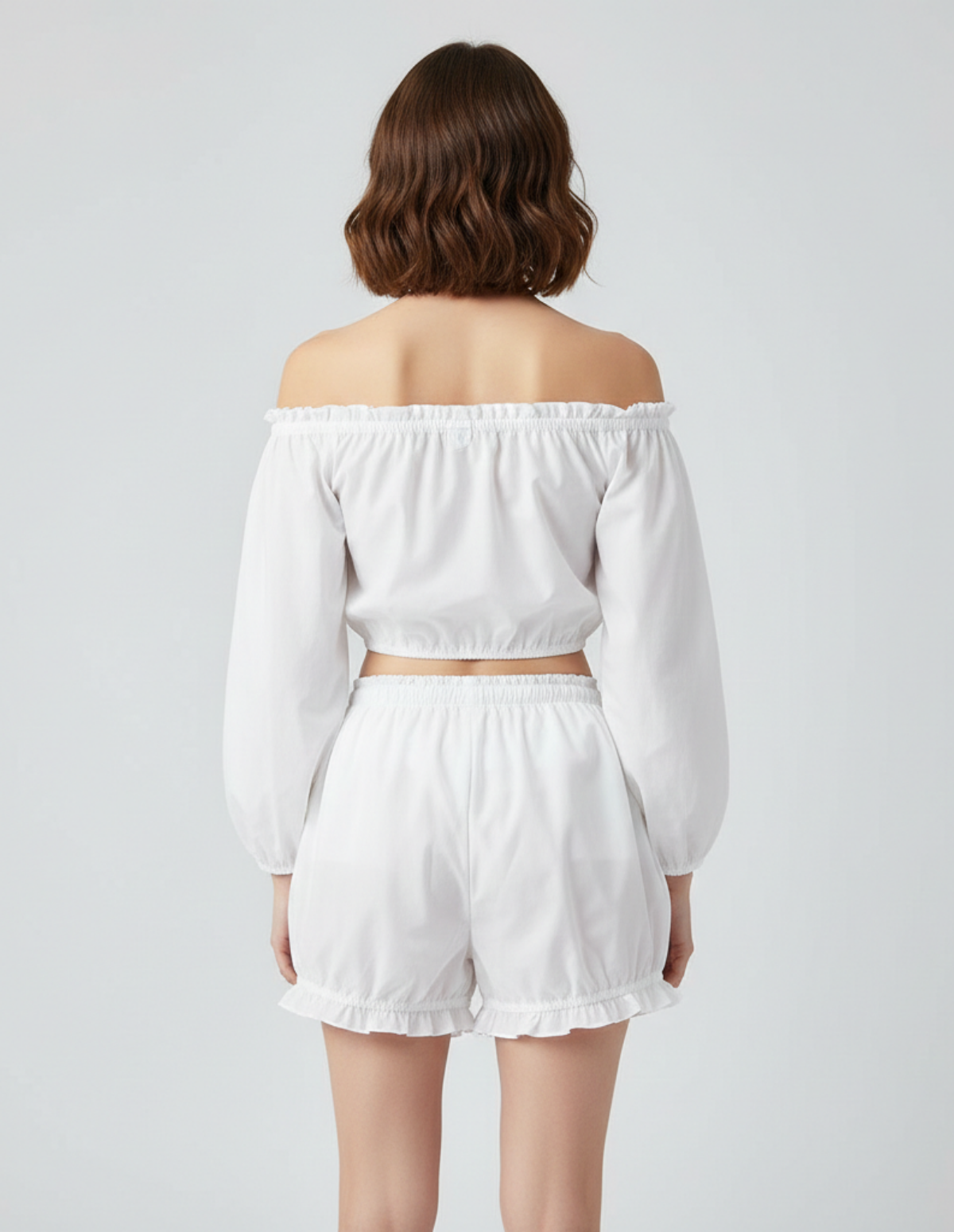 Aria One-Shoulder Top & Bud Shorts Set