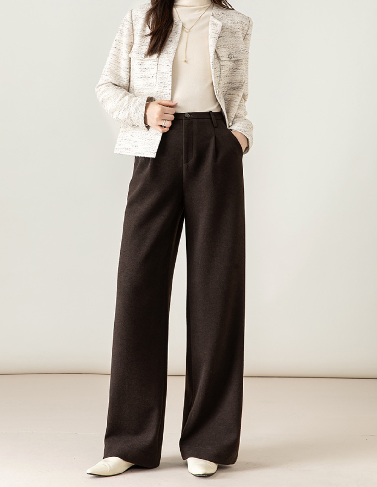 The Kaori Wool Wide Trousers