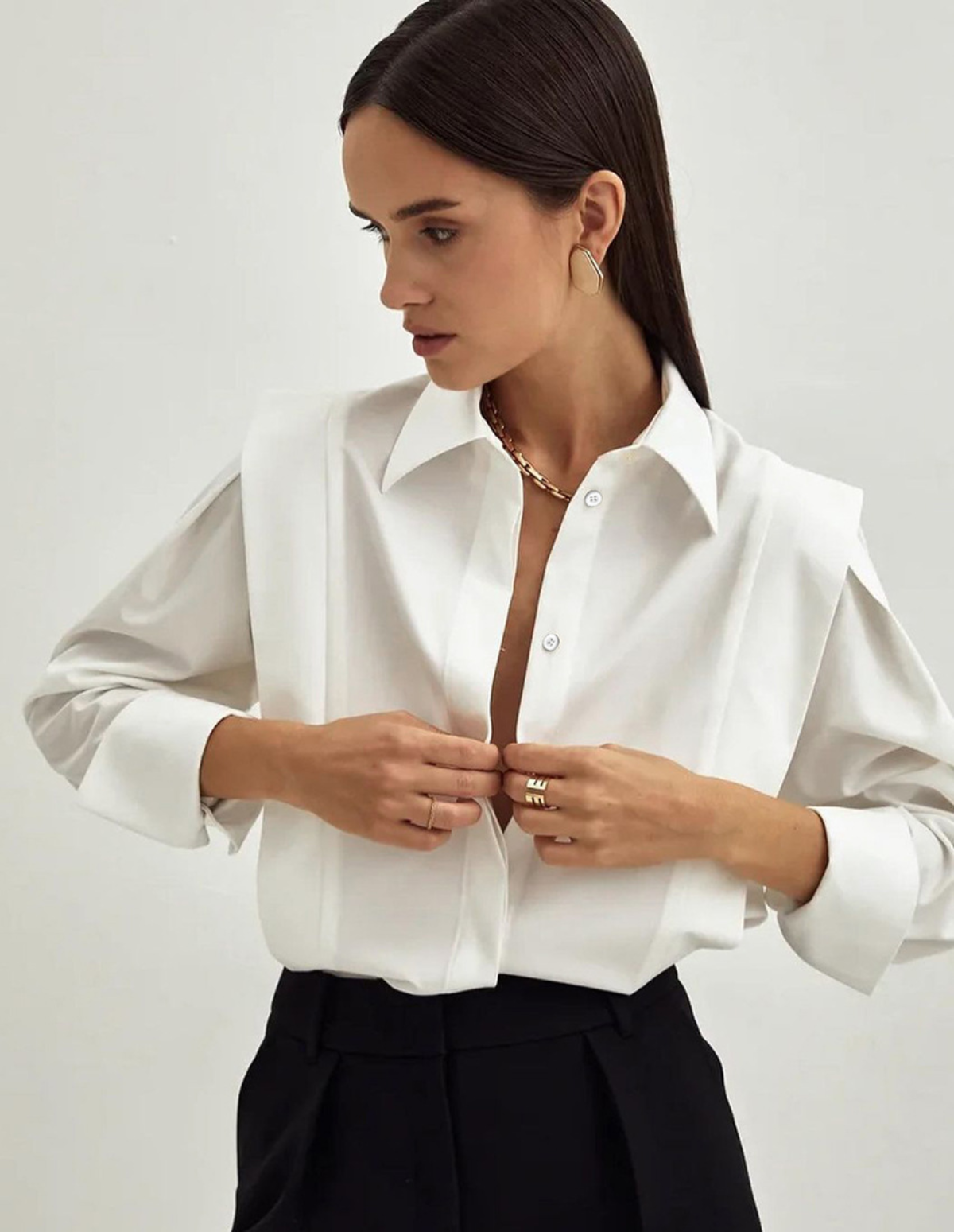 The Camille Structured Shoulder Shirt