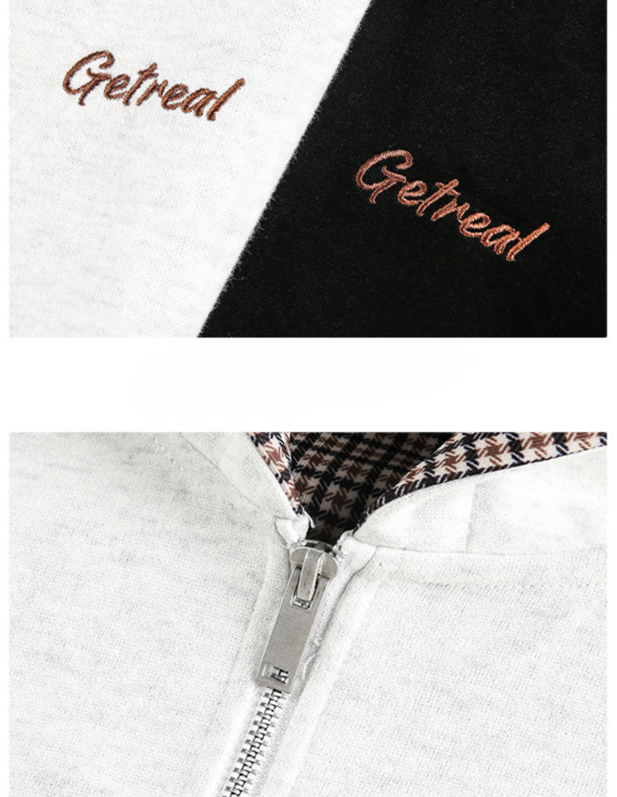 Check Lined Zip Hoodie