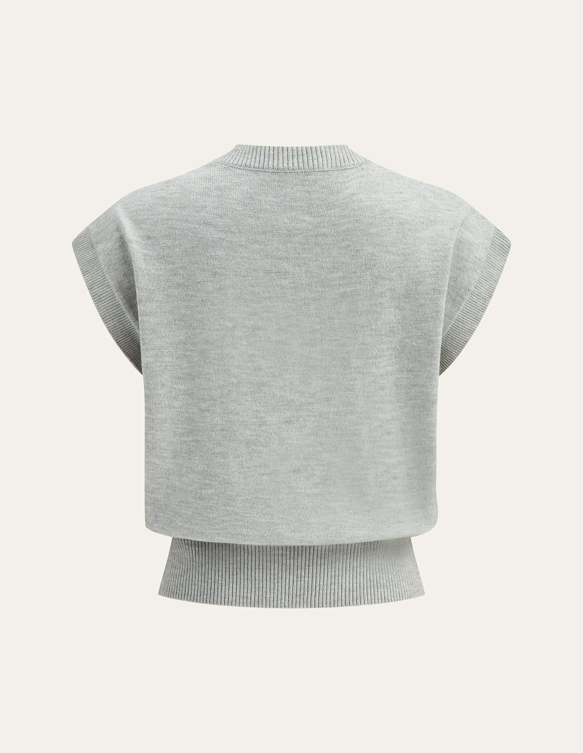 Flower Cap Sleeve Knit Top