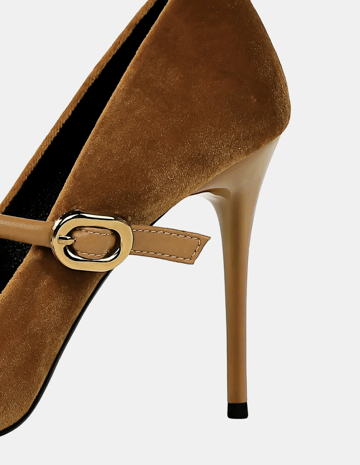 The Valerisse Suede Buckle Heels
