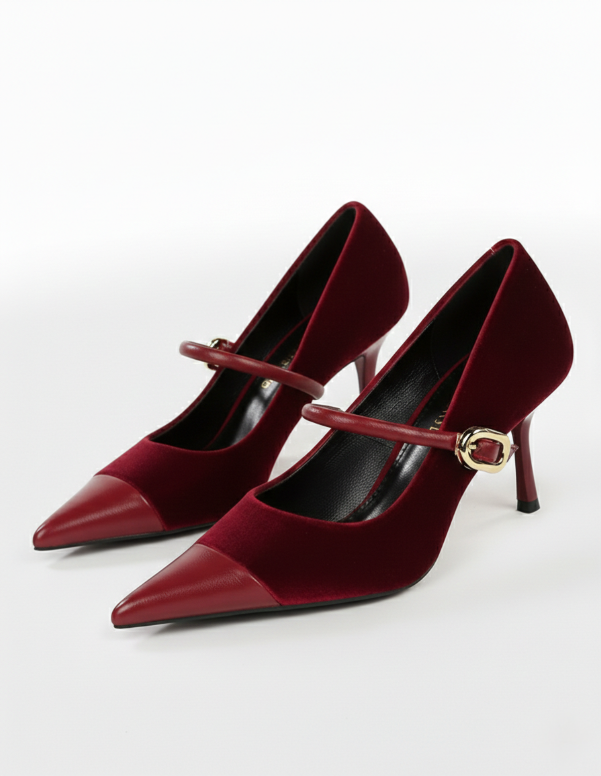 The Valerisse Suede Buckle Heels
