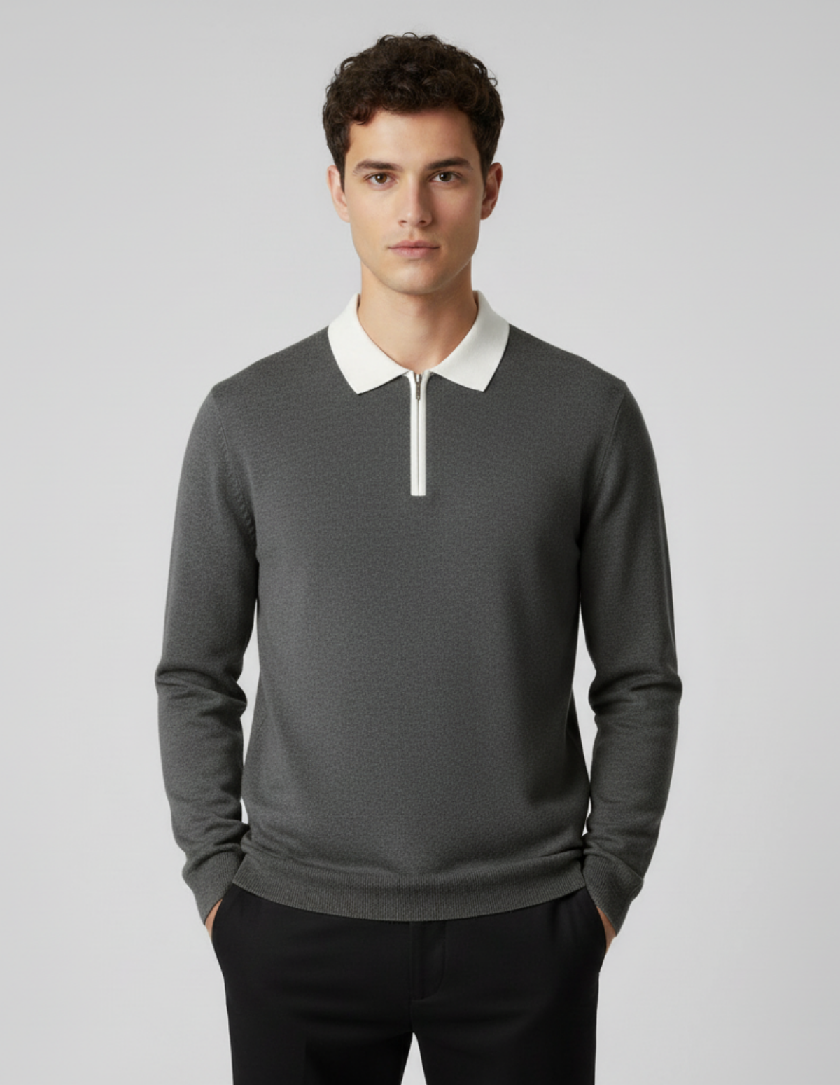 Robs Half-Zip Polo Knit