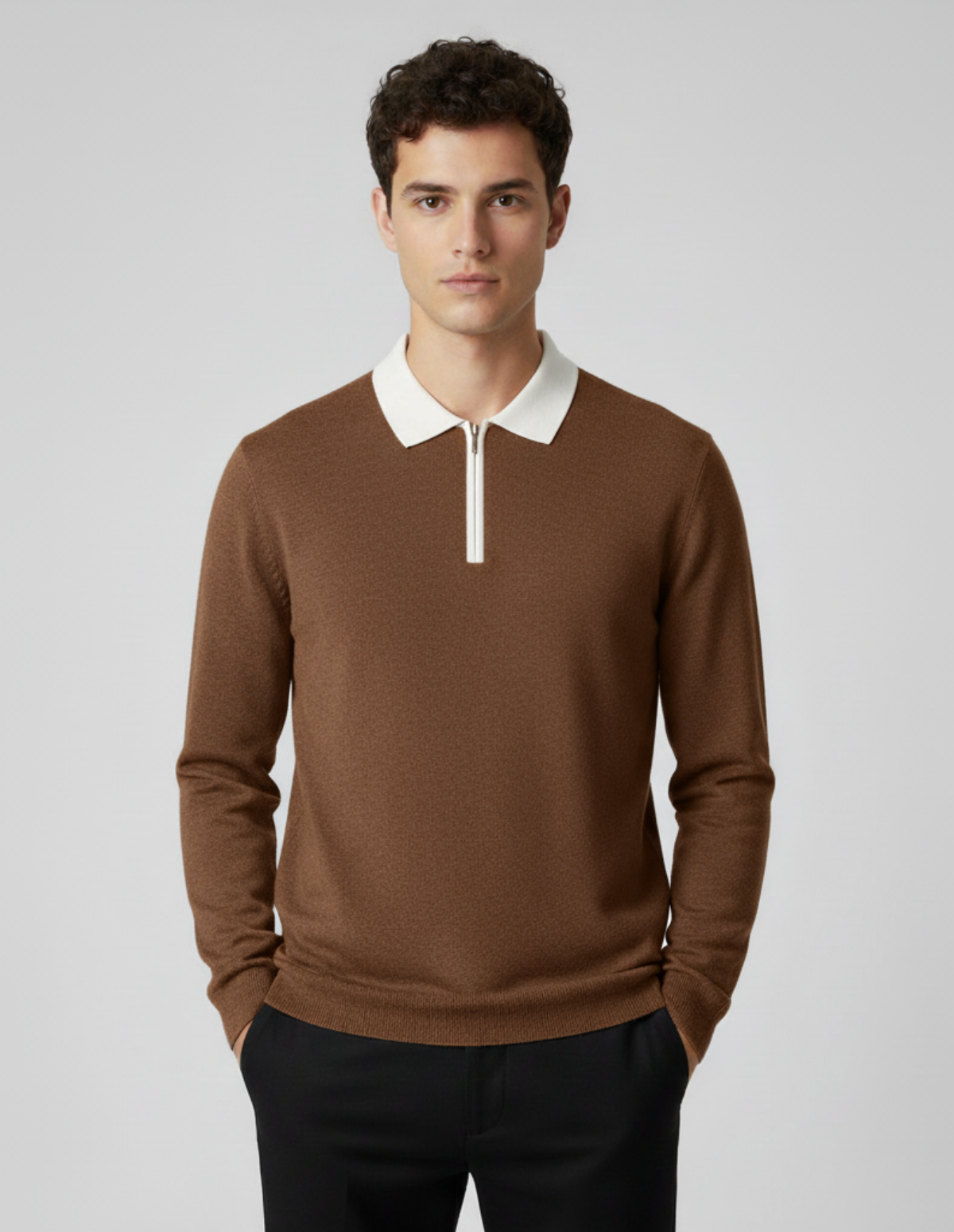 Robs Half-Zip Polo Knit