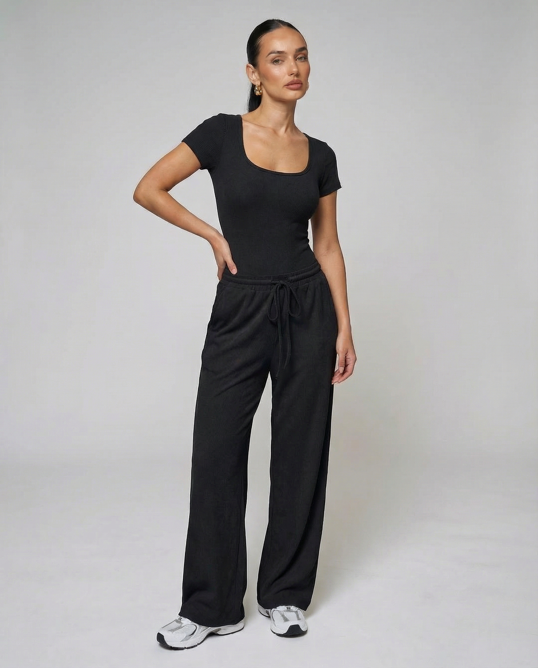 Loren Ribbed Casual Two-Piece Set