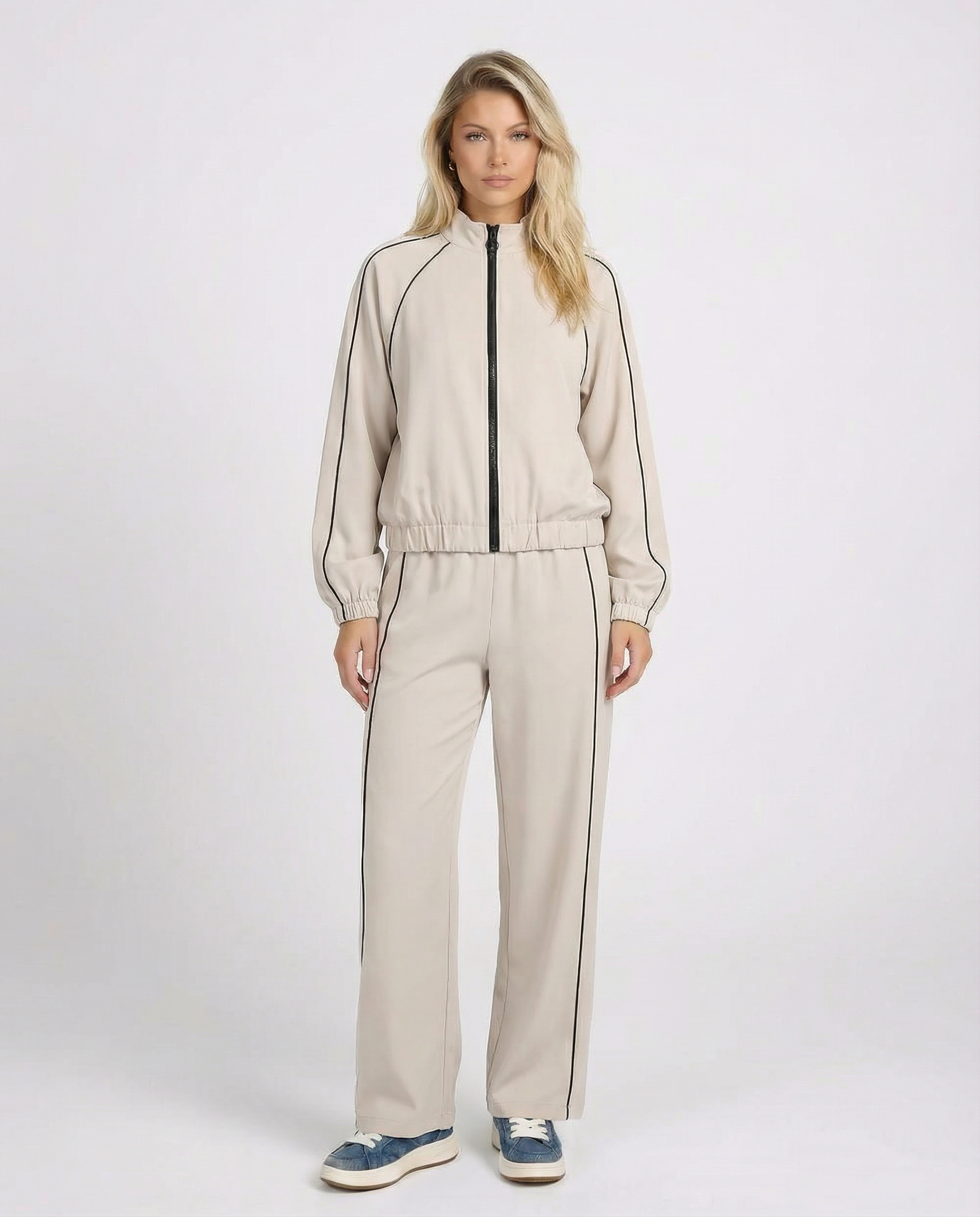 Elliot Contrast Bomber Pants Set