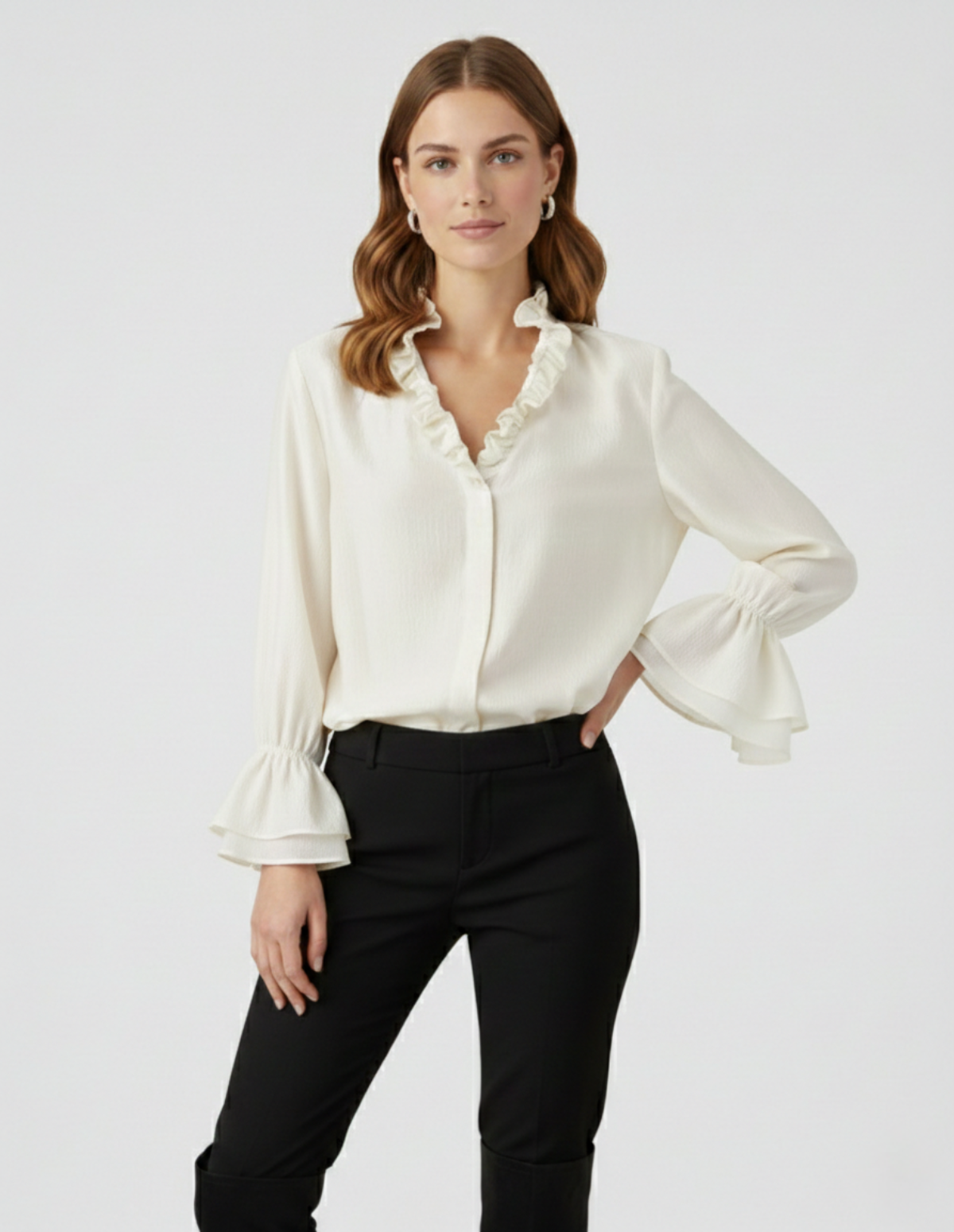 The French Cloud Satin Blouse