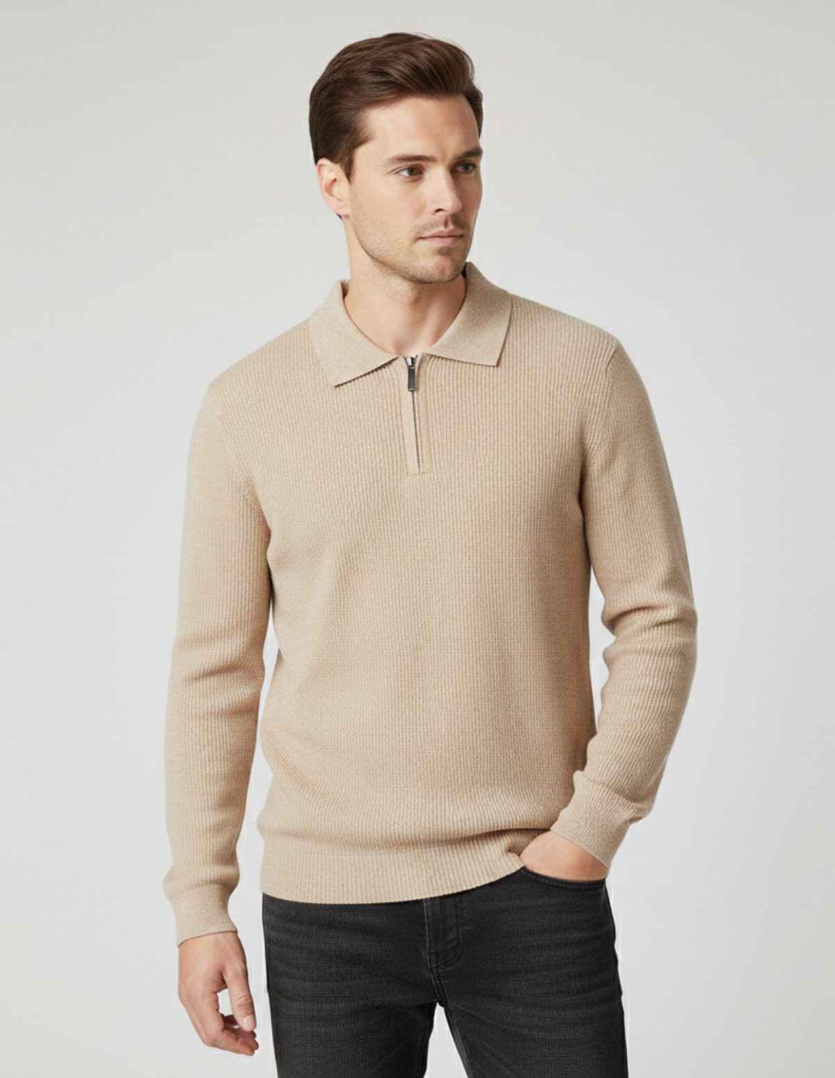 The Ellison Half-Zip Knit Sweater