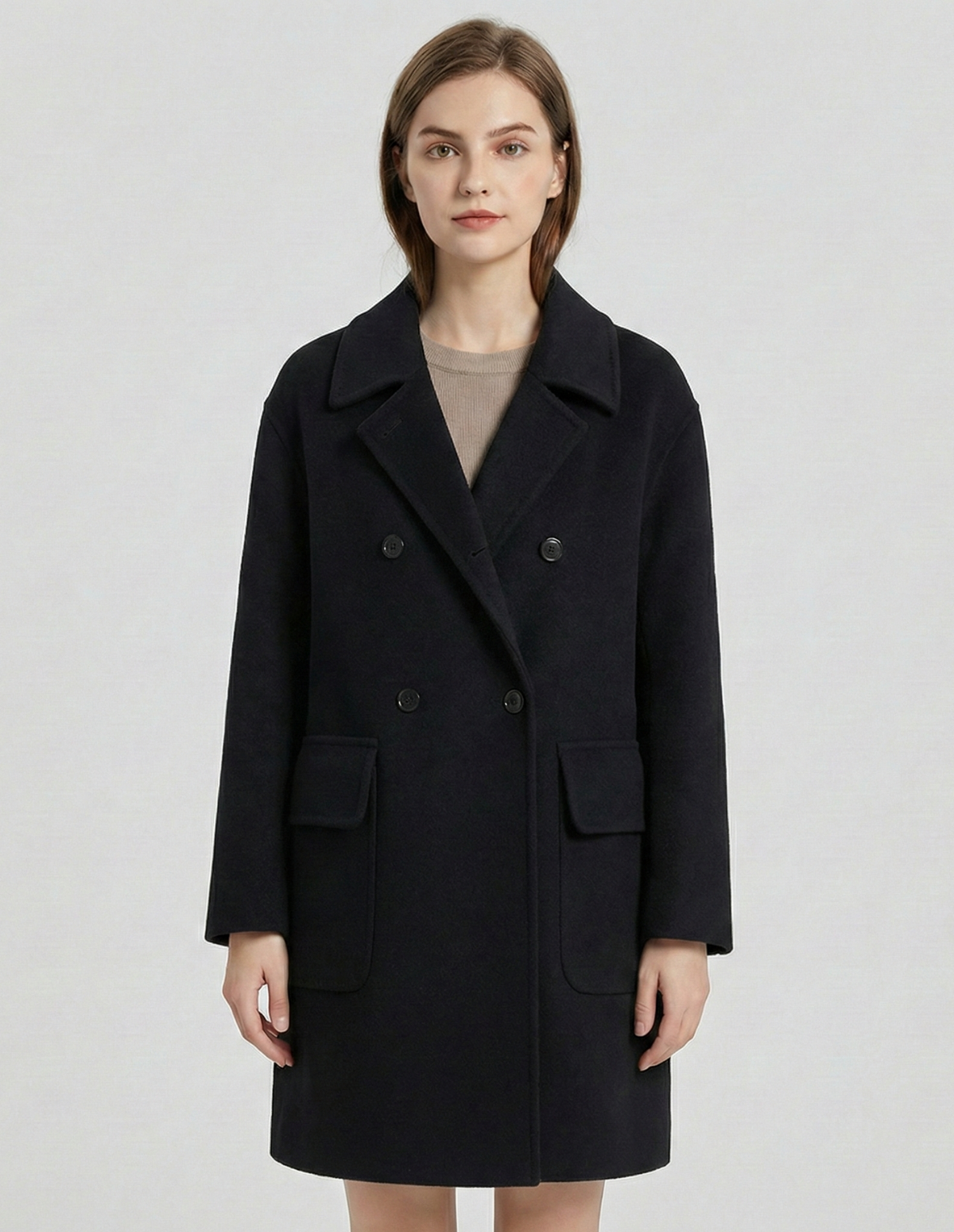The Calais Mid-Length Wool Coat
