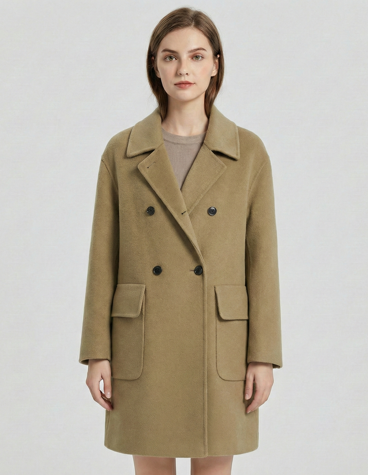 The Calais Mid-Length Wool Coat