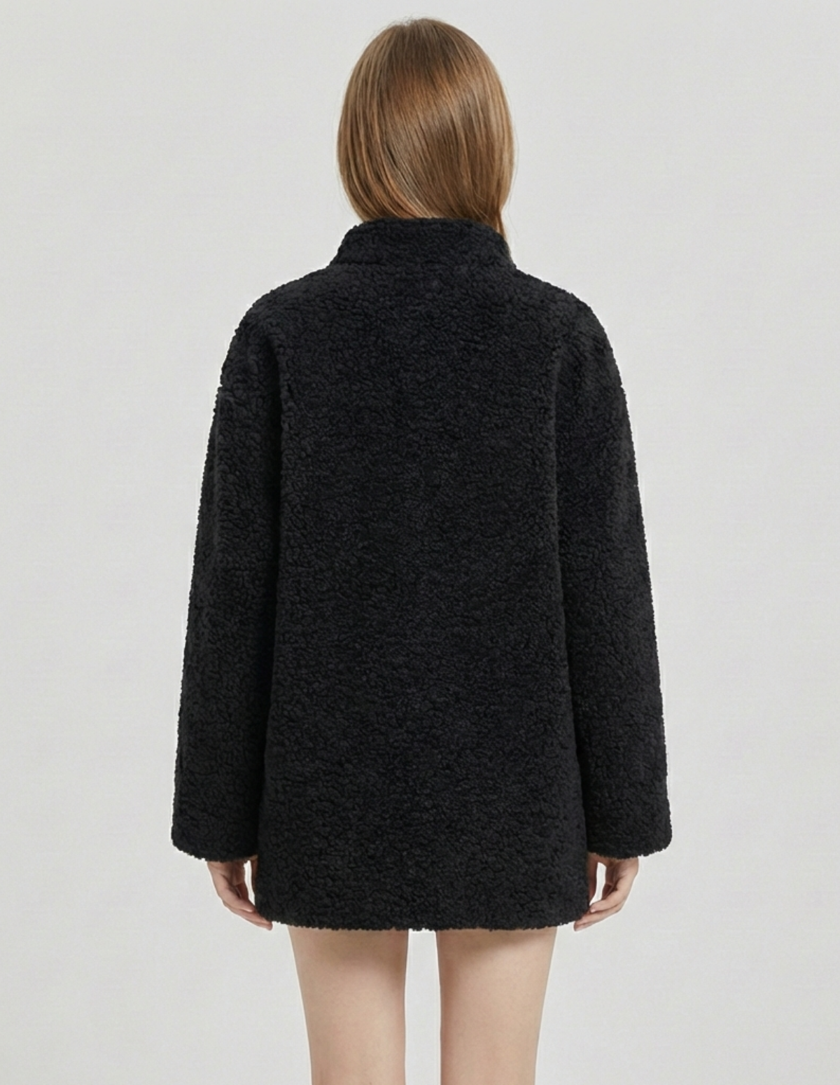 The Selene Stand-Collar Wool Jacket