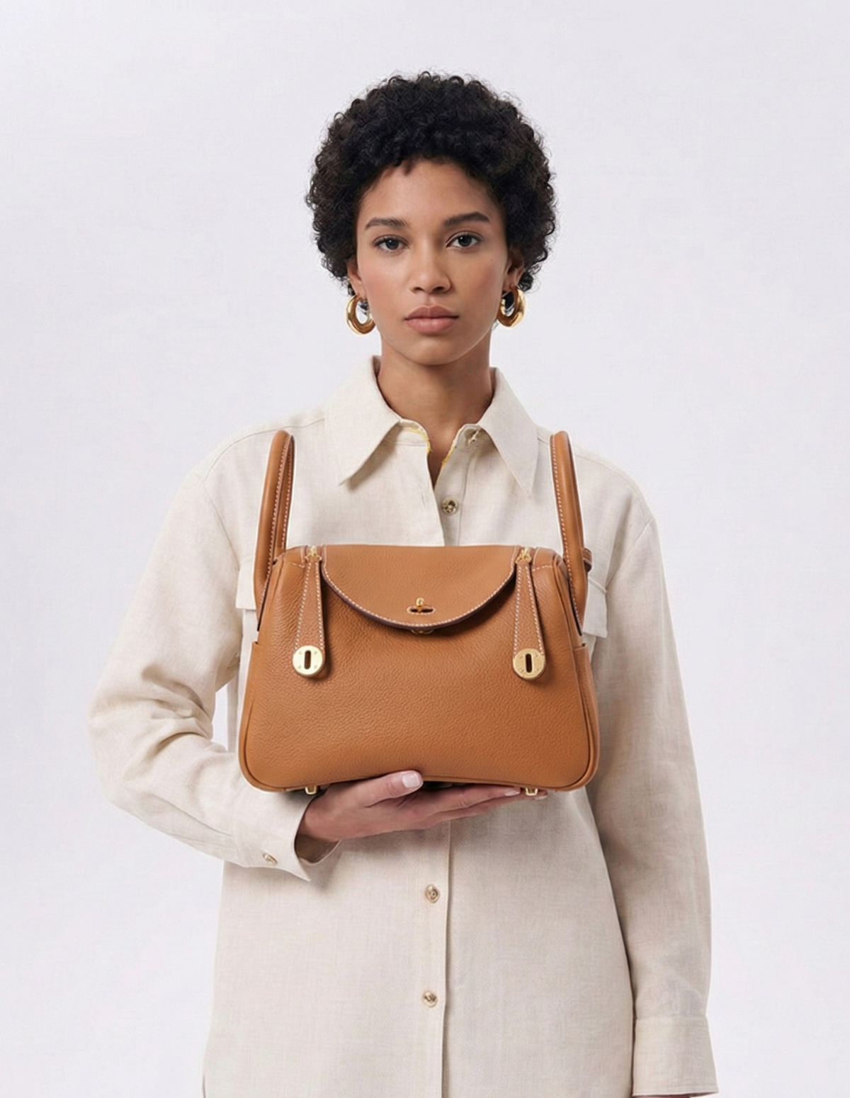 The Lina Lindy Leather Shoulder Bag