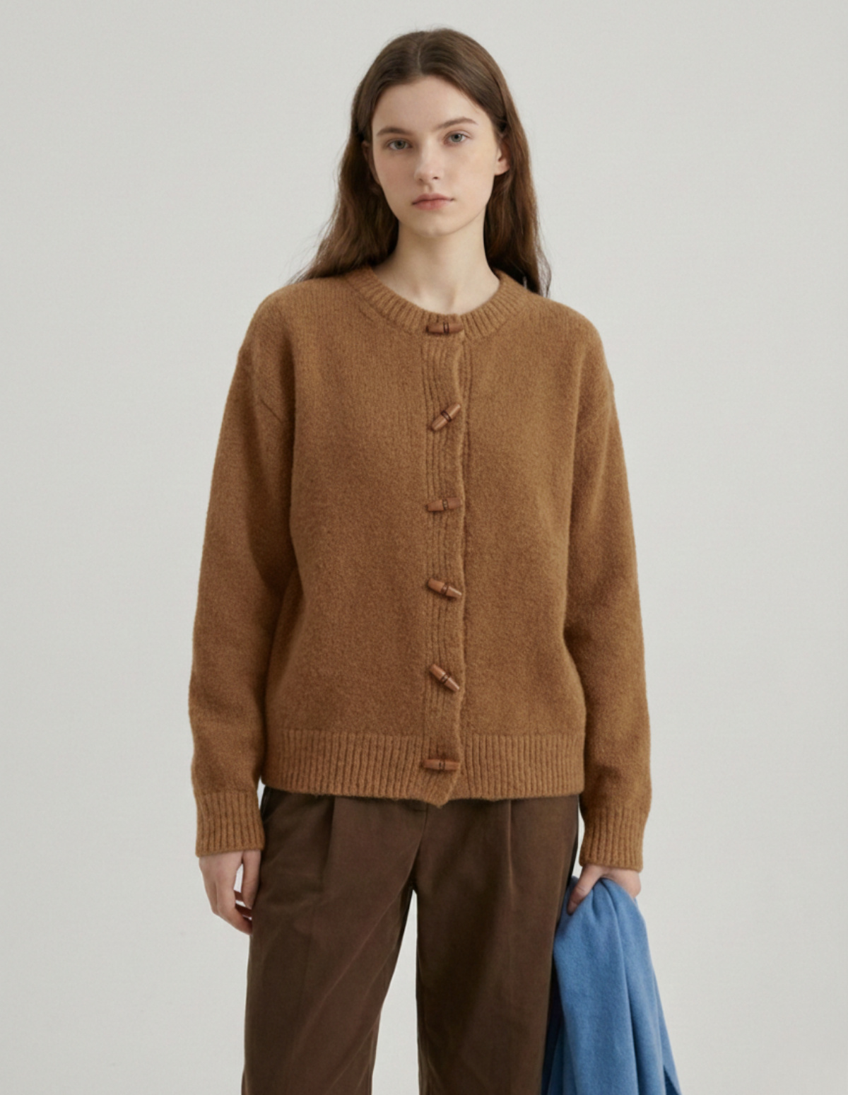 Rowan Horn-Button Knit Cardigan