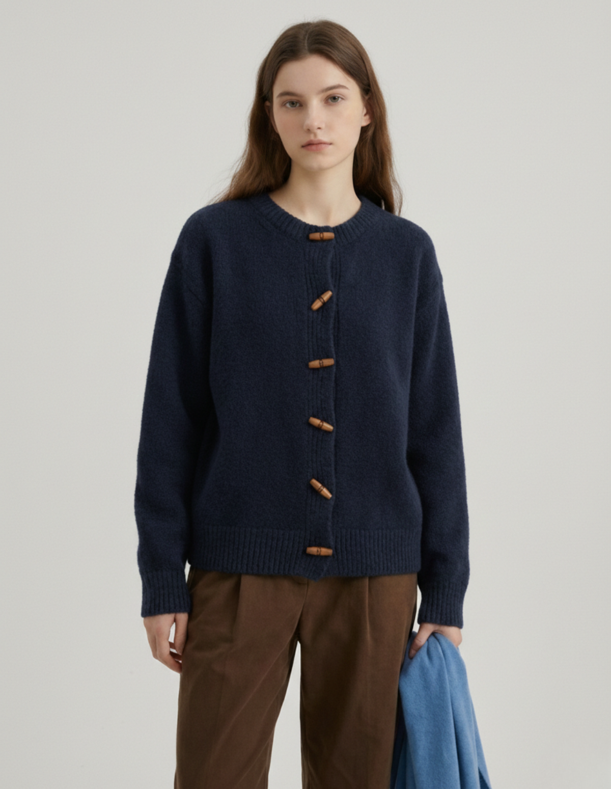 Rowan Horn-Button Knit Cardigan