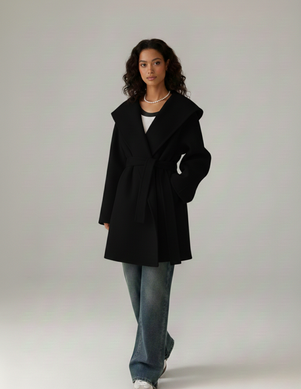 The Aurelia Lace-Up Wool Coat