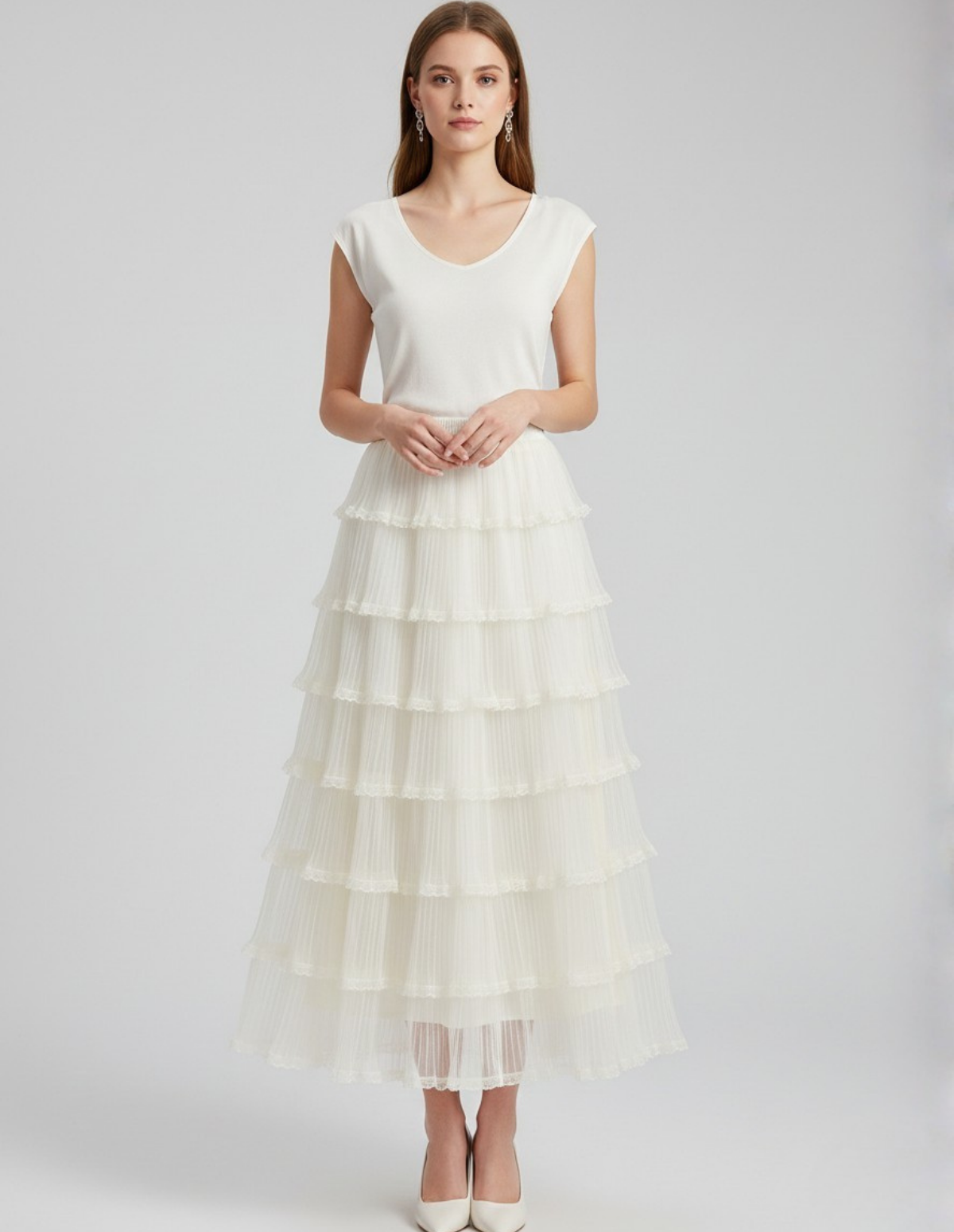 The Mesh Layered Fairy Midi Skirt