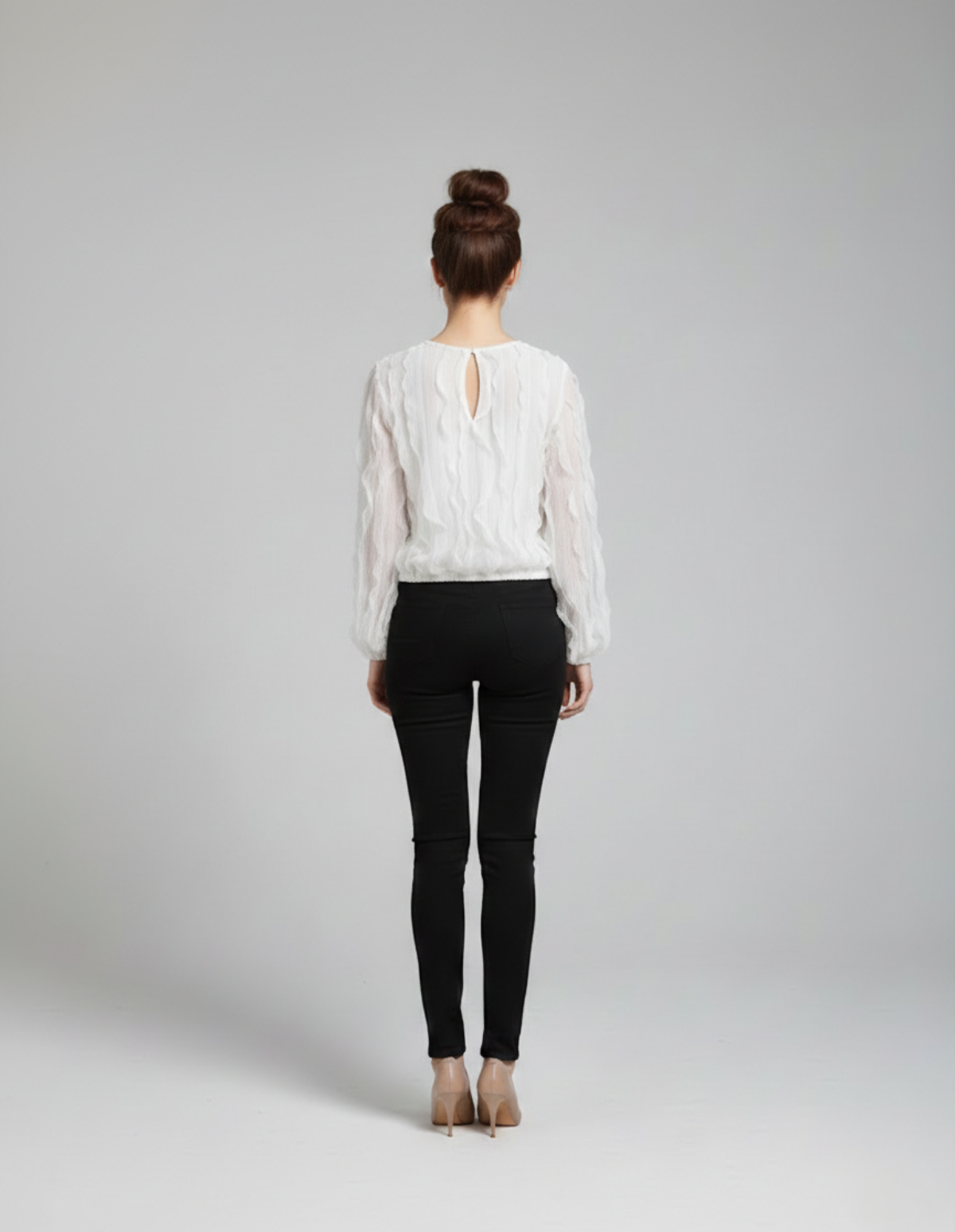 Layered Lace Long-Sleeve Shirt