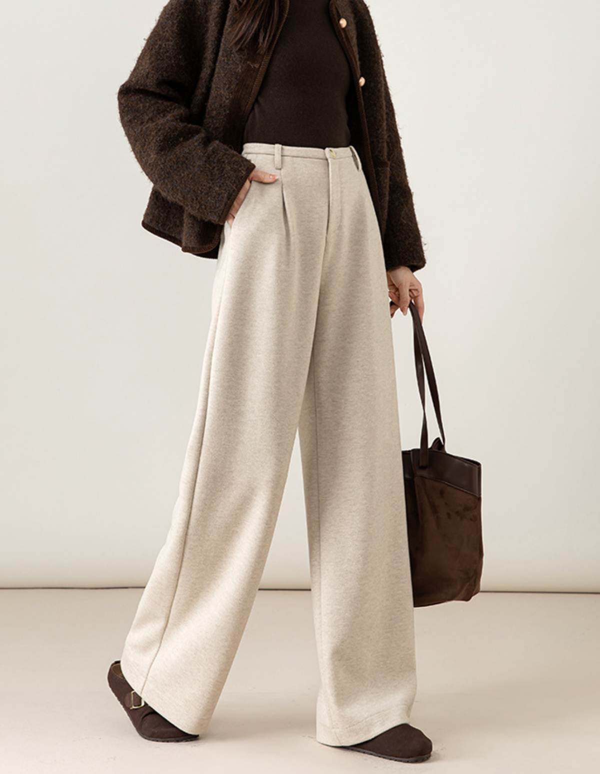 The Kaori Wool Wide Trousers