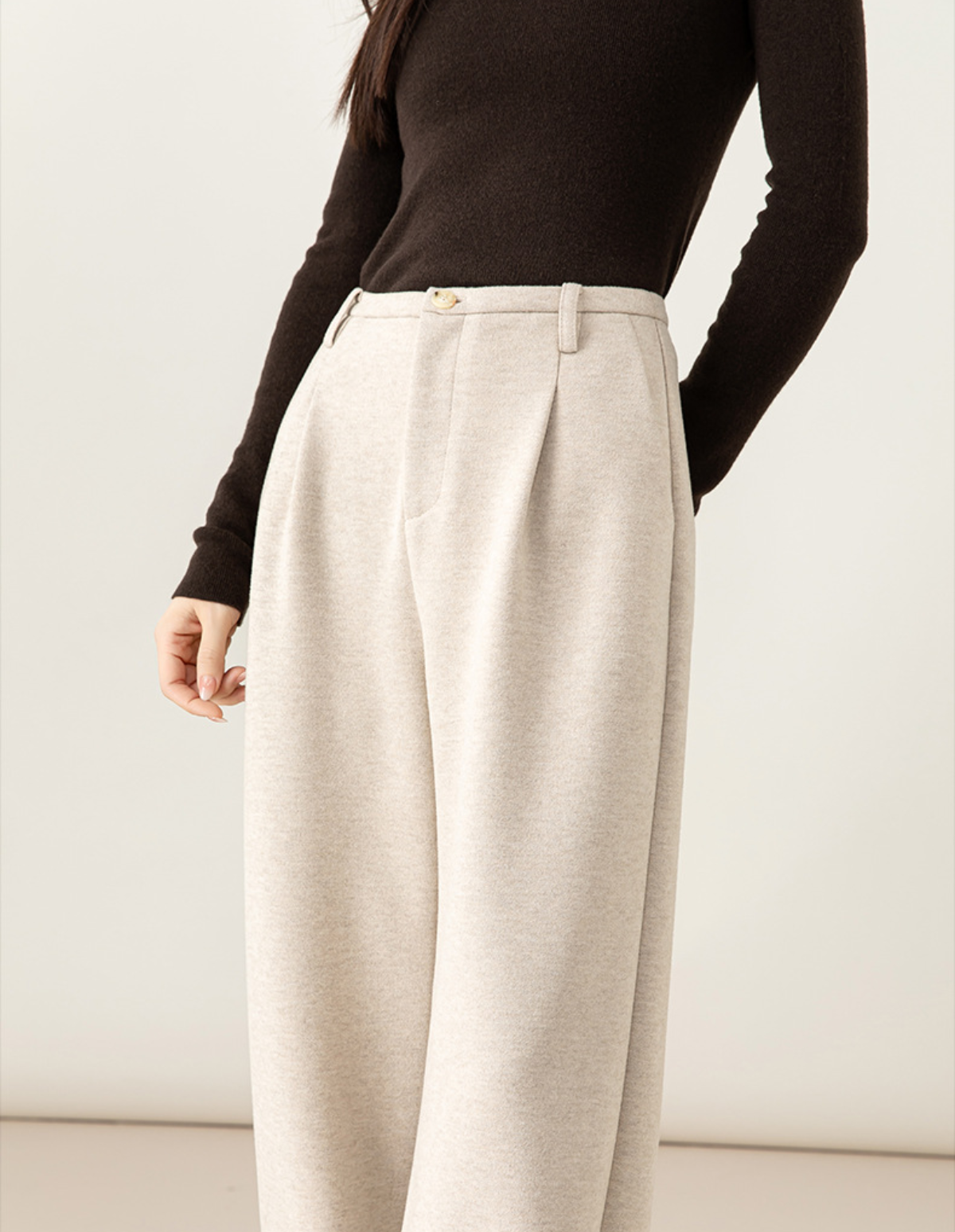 The Kaori Wool Wide Trousers