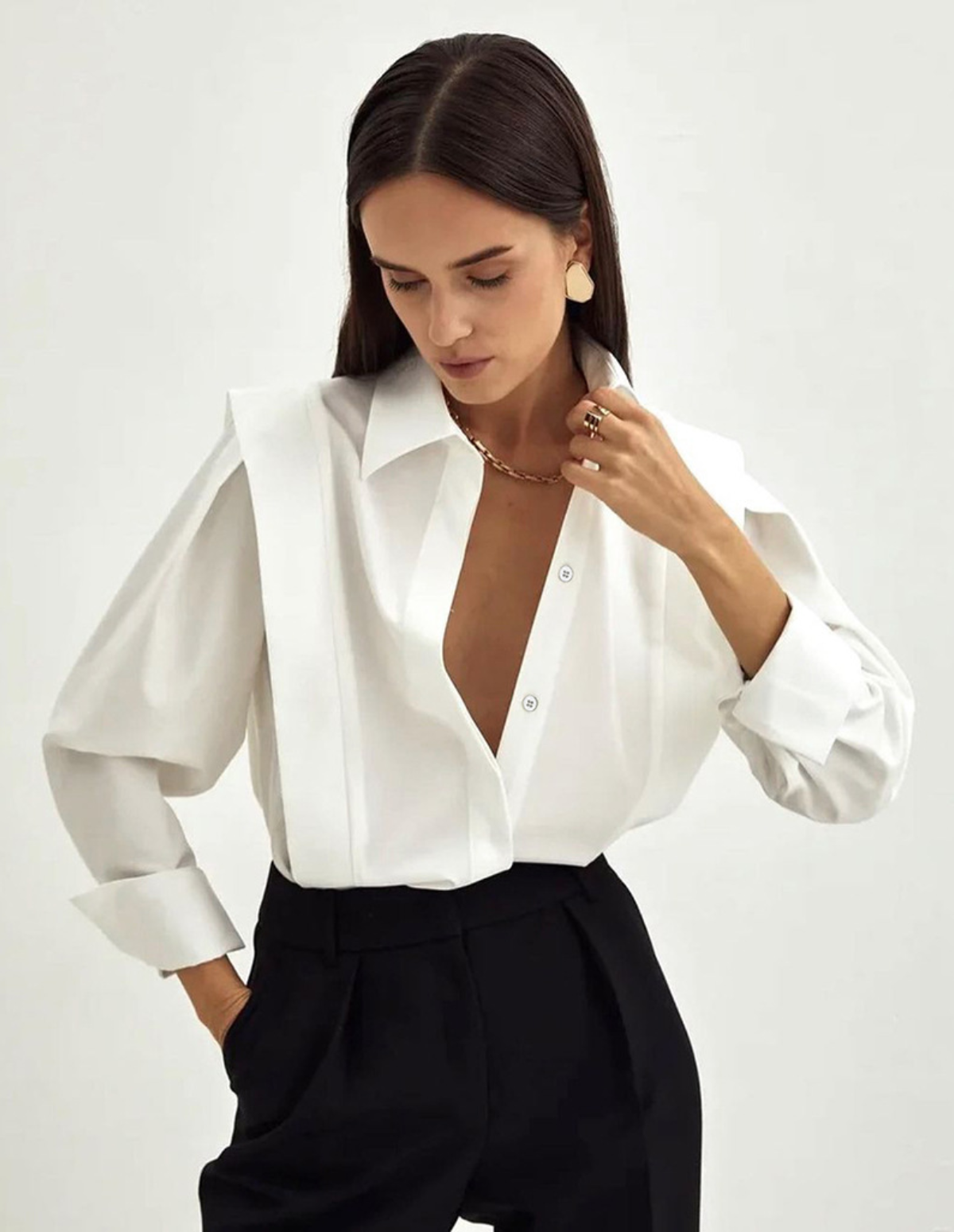 The Camille Structured Shoulder Shirt