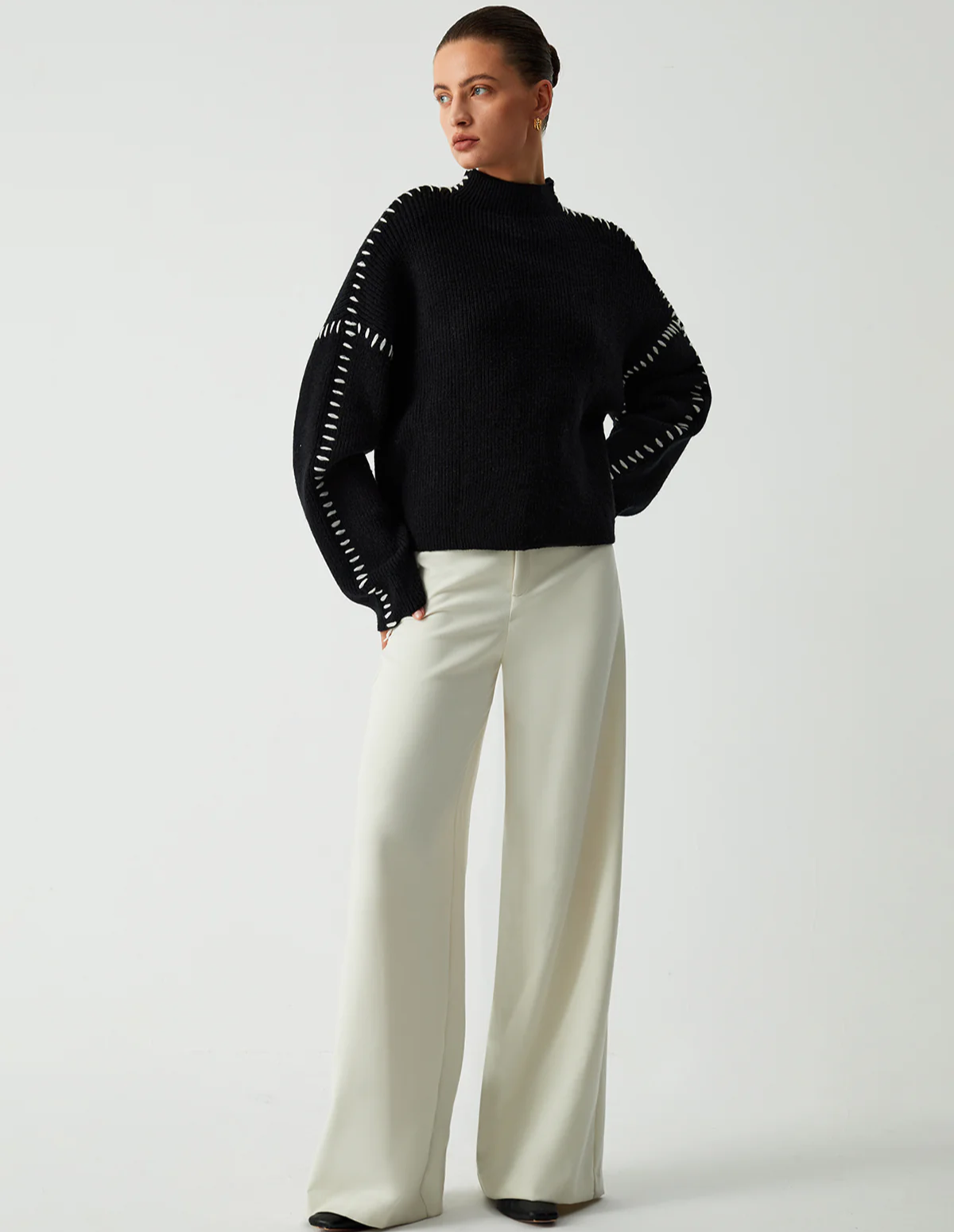 The Elowen Contrast Stitch Sweater