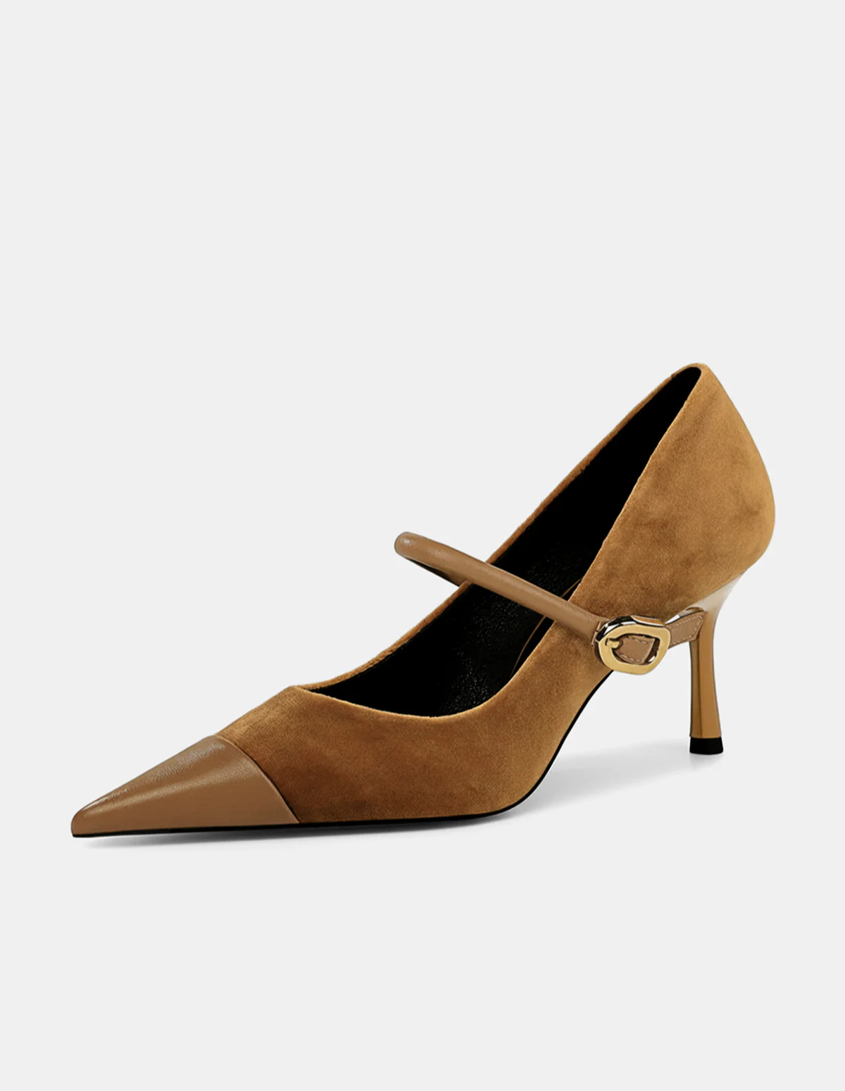The Valerisse Suede Buckle Heels