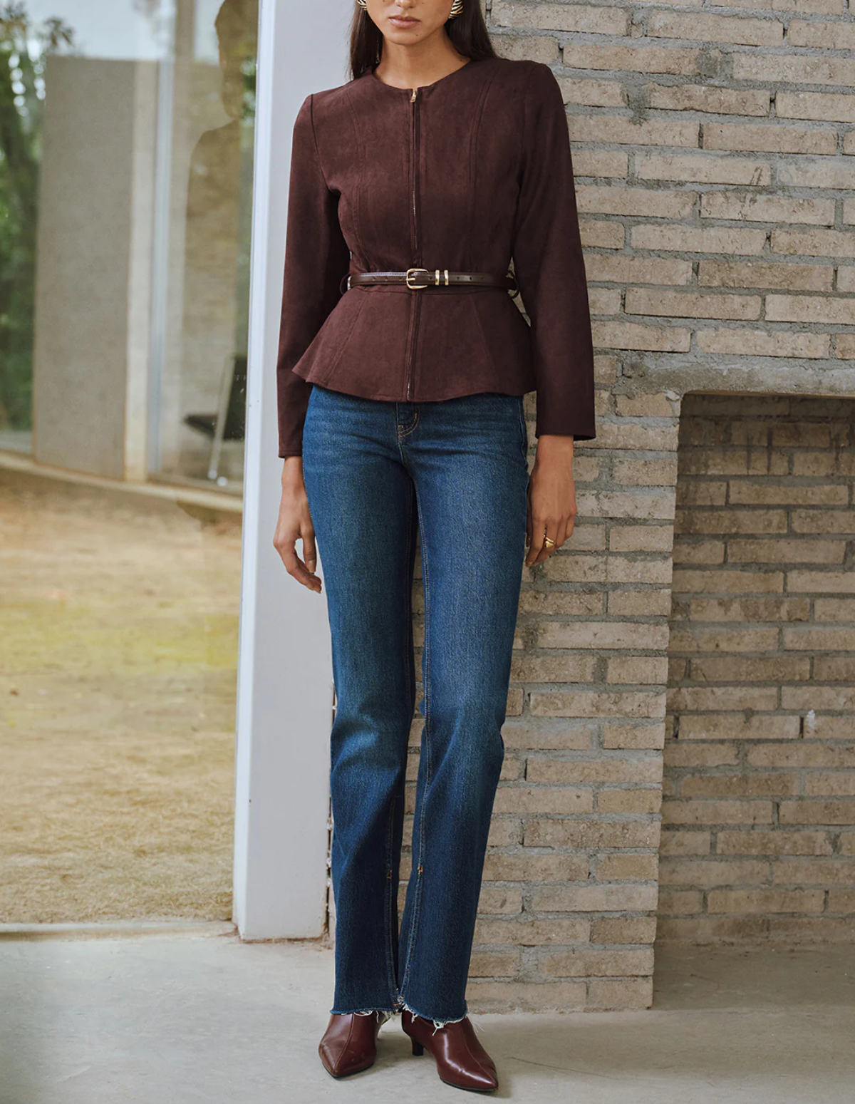The Roselle Suede Belted Jacket