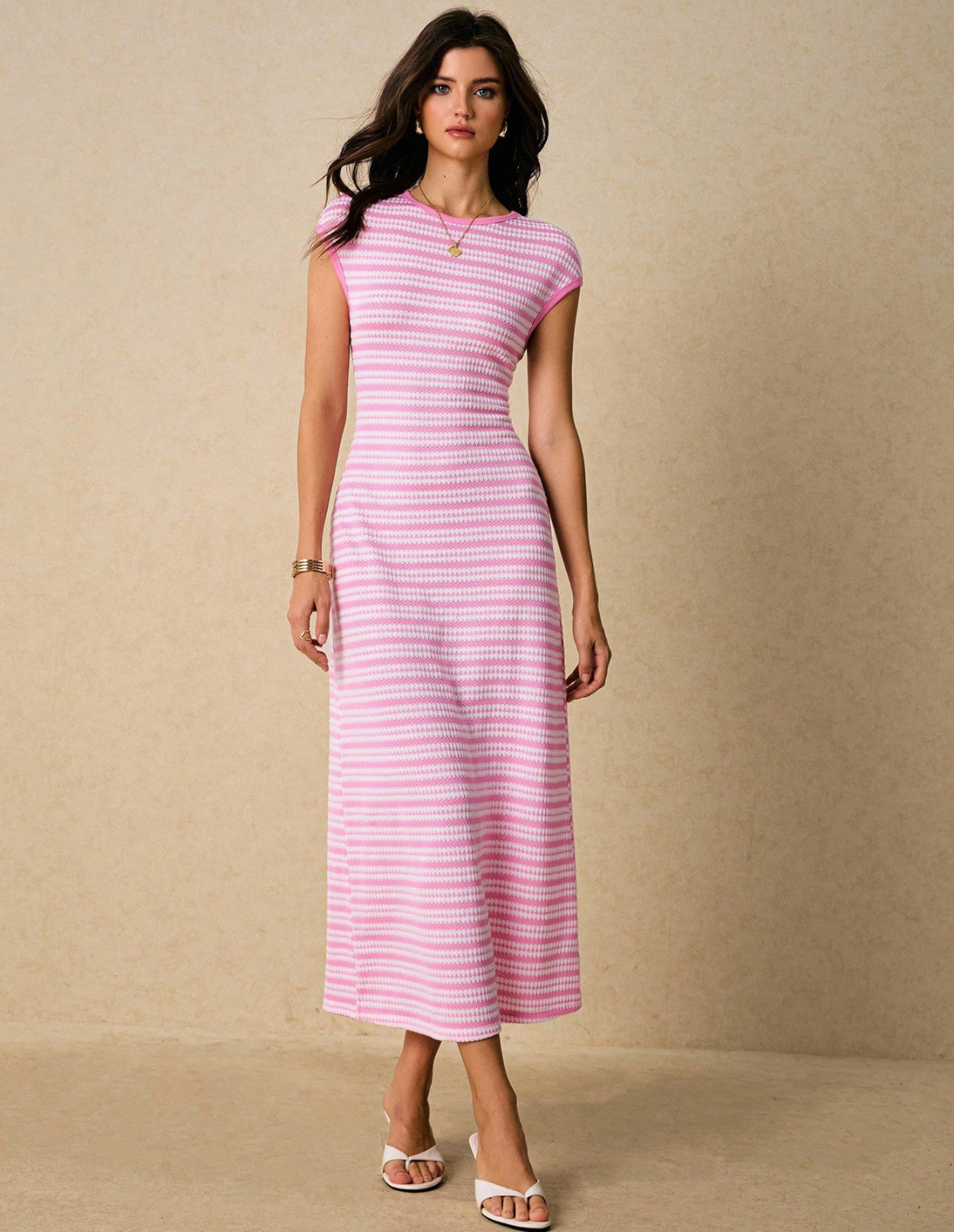 The Alvienne Stripe Maxi Dress