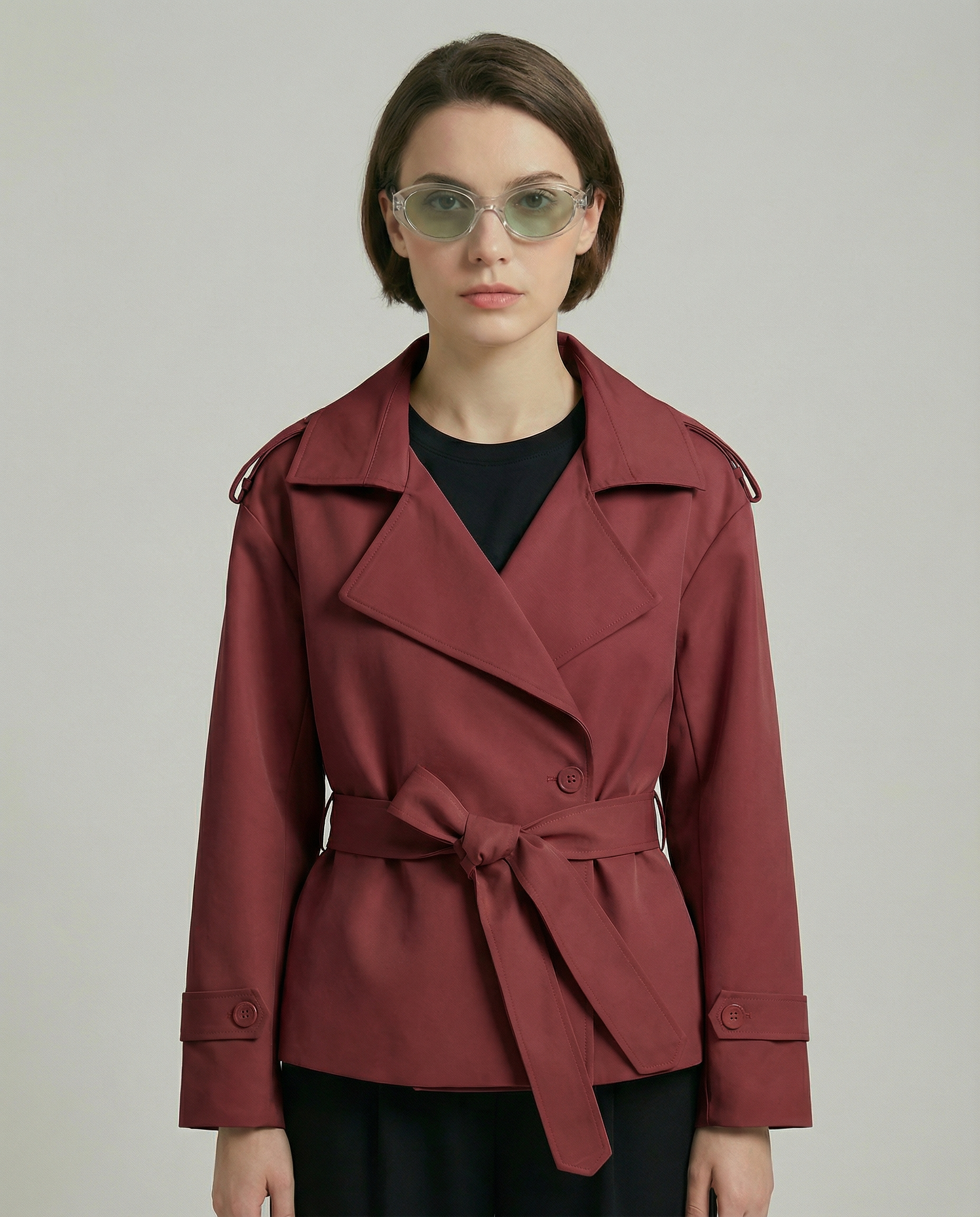 Seren Belted Windbreaker Jacket