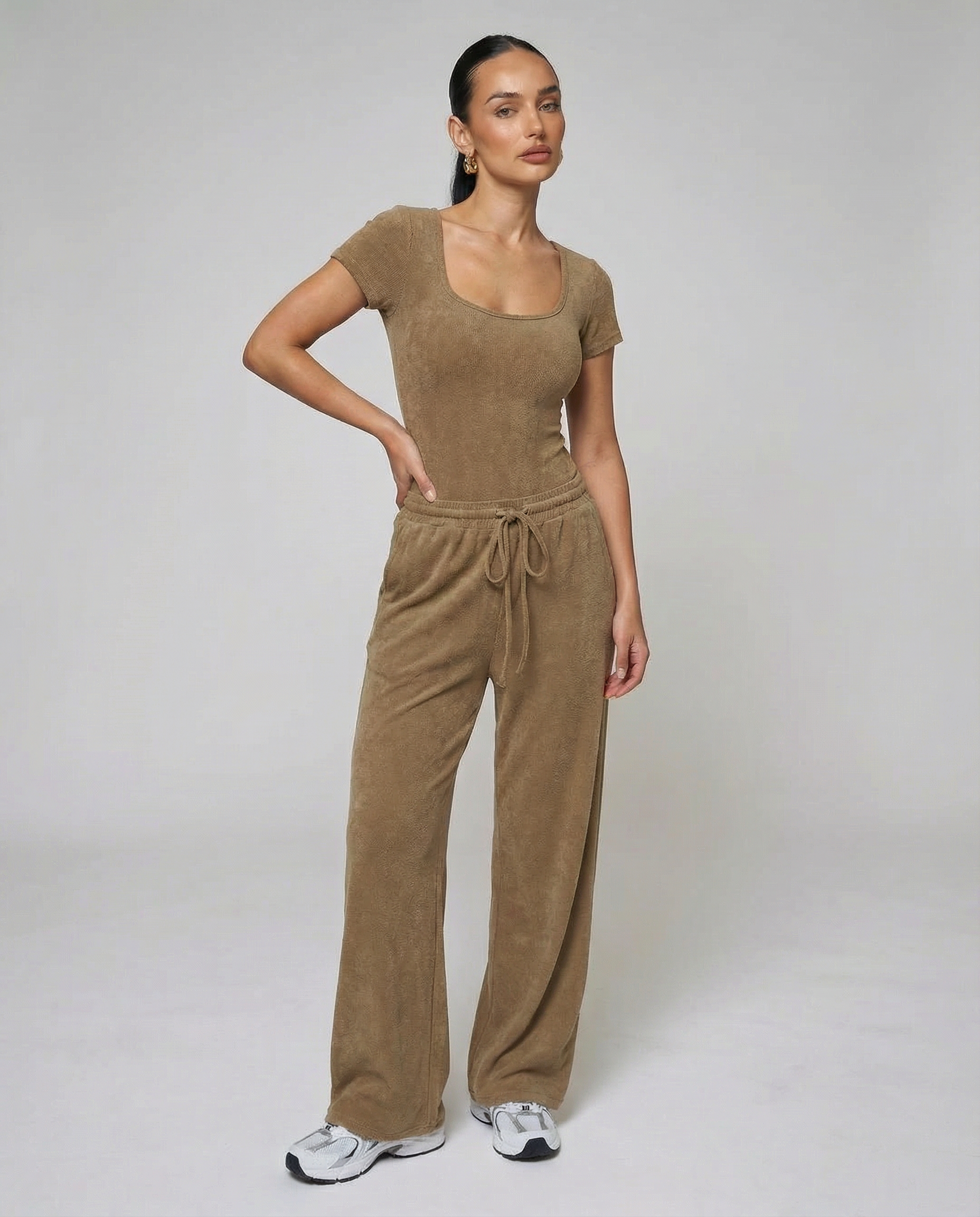 Loren Ribbed Casual Two-Piece Set