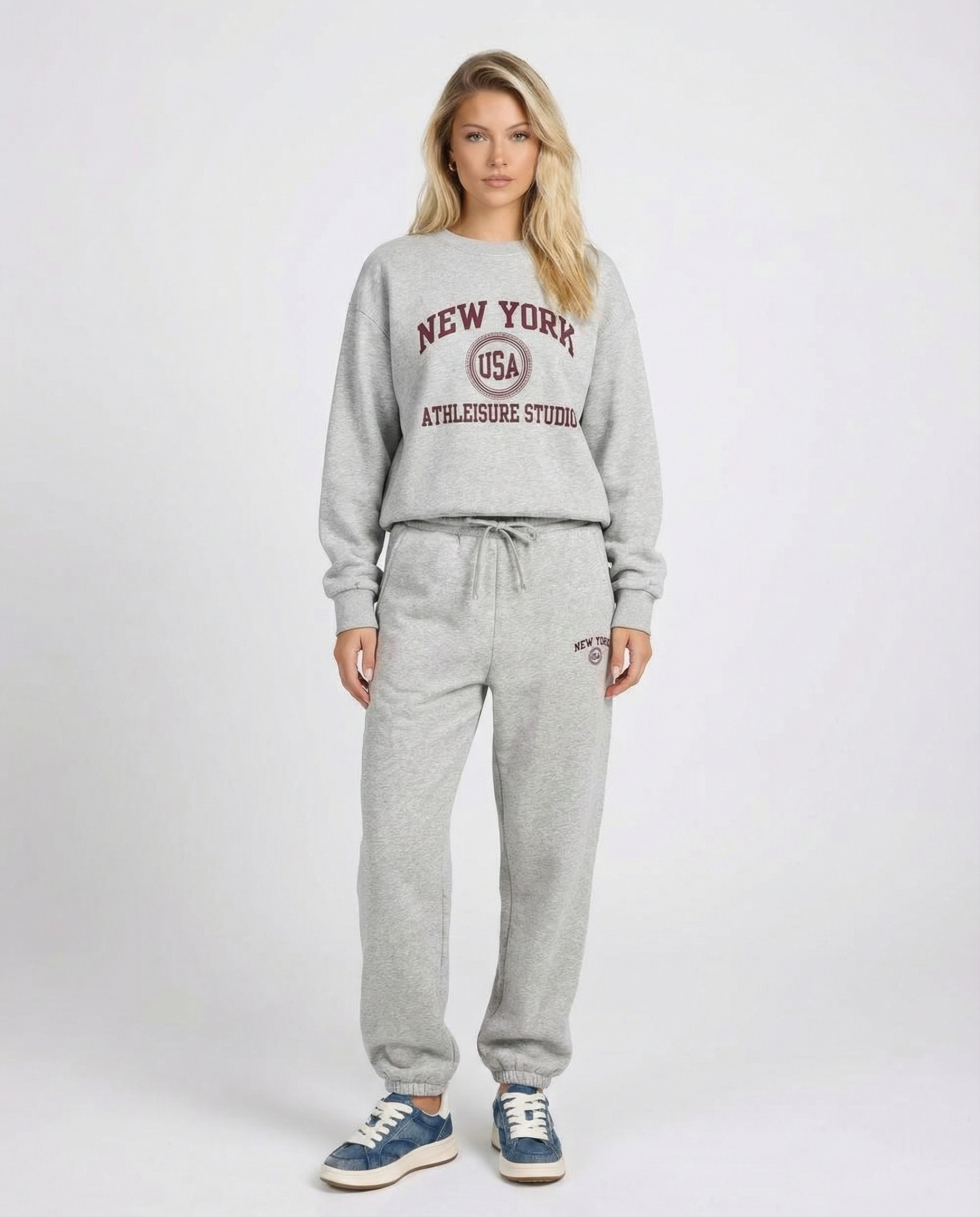 New York Academic Wide-Leg Pants Set